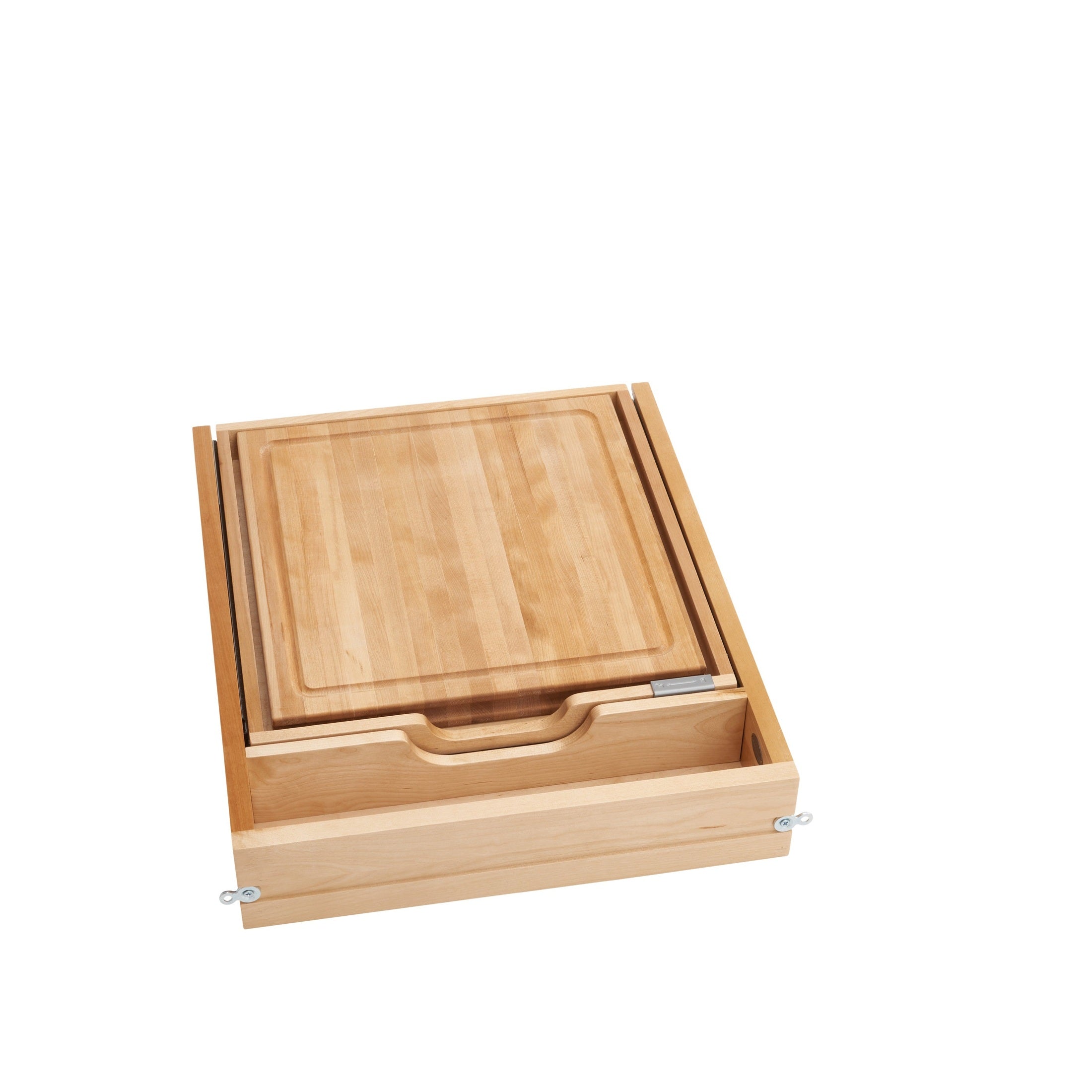 REV-A-SHELF 4KCB-21H-1 Natural Maple Knife/Cutting Board Drawer w/o Slides for 21" Full-Access Base