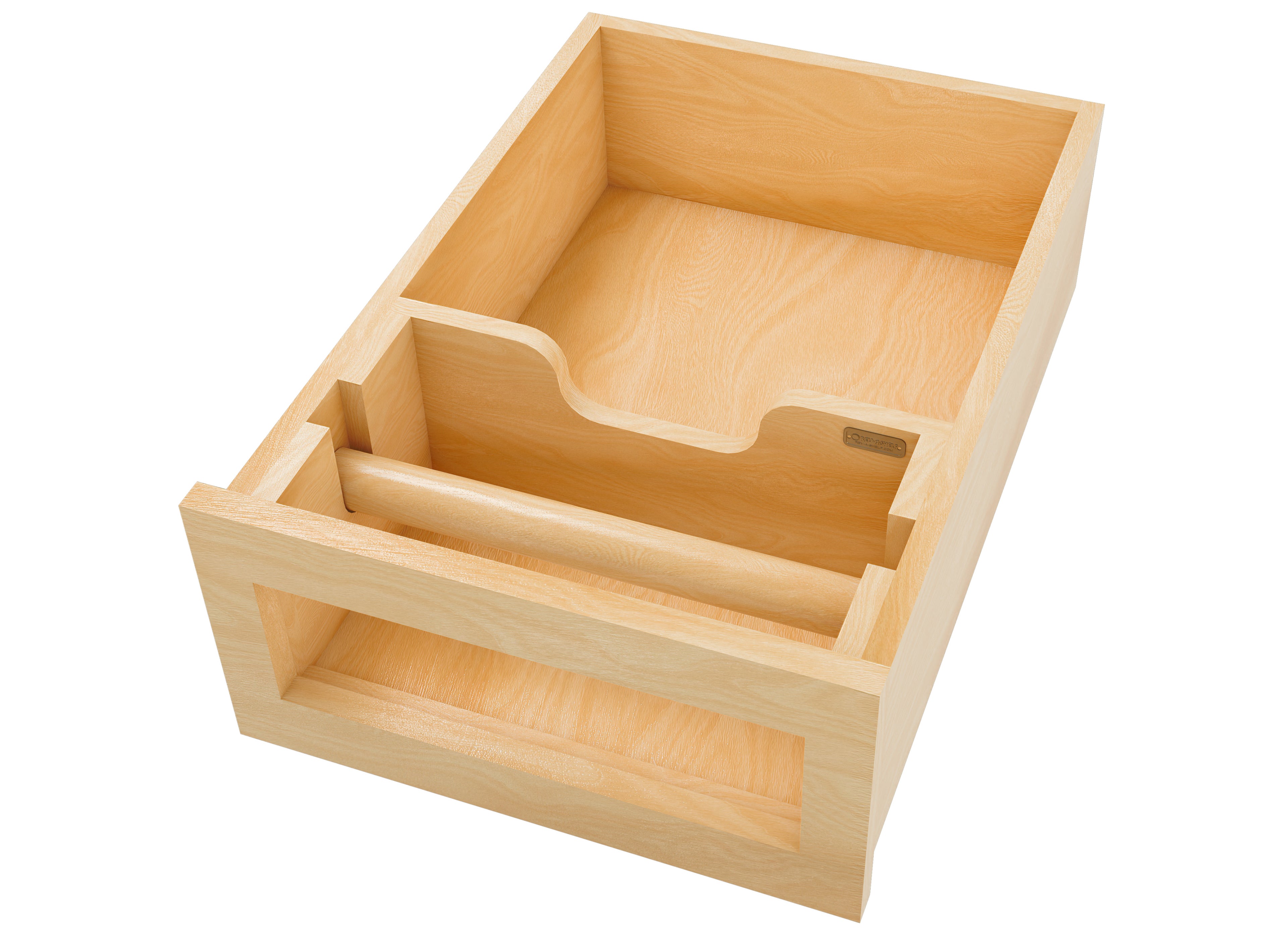 REV-A-SHELF 4PTD-18H-1 Natural Maple Paper Towel Drawer System w/o Slides for 18” Base Cabinets