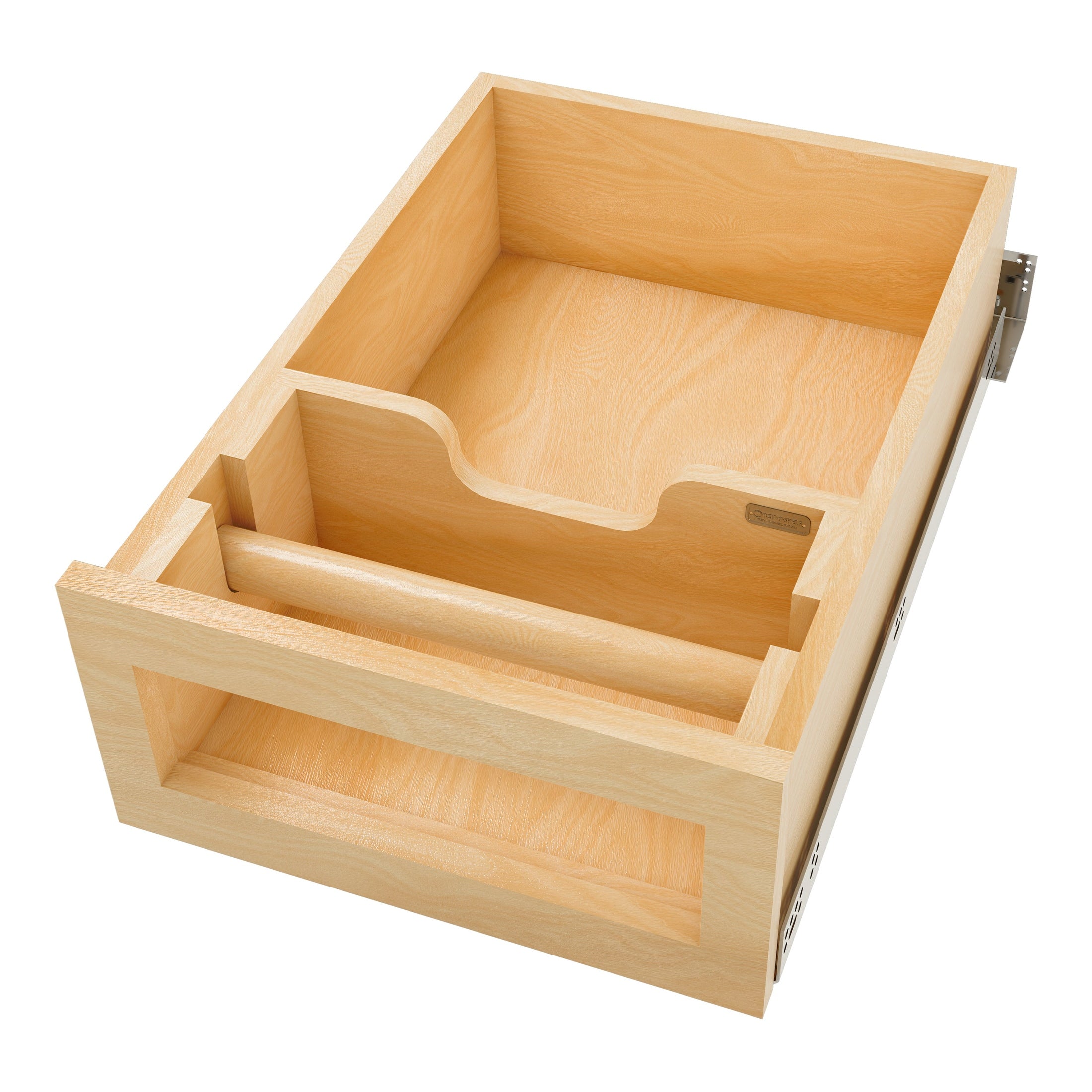 REV-A-SHELF 4PTD-18HSC-1 Natural Maple Paper Towel Drawer System w/ BLUM Soft-Close Slides for 18” Base Cabinets