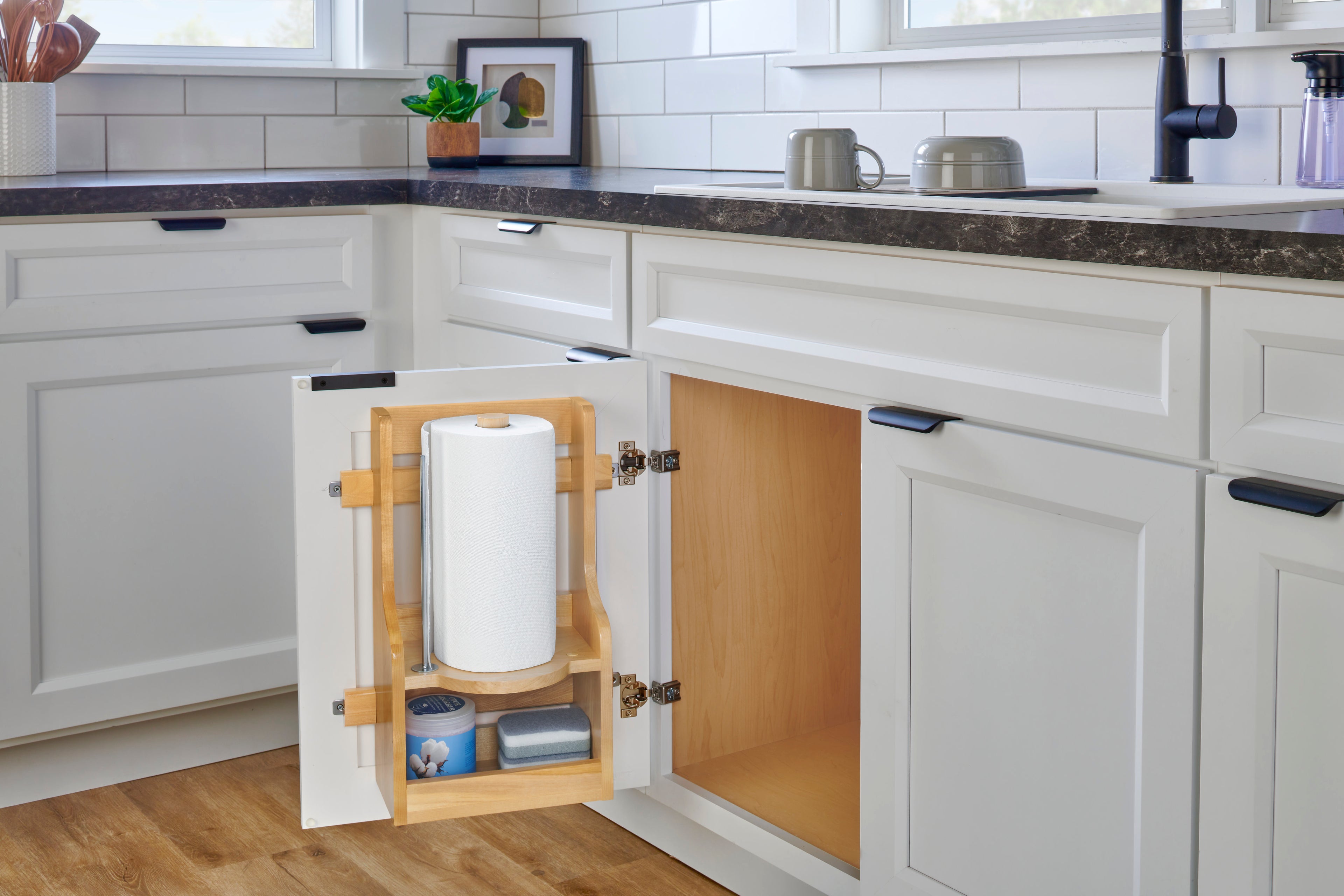 Wood Door Mount Sink Cabinet Organizer