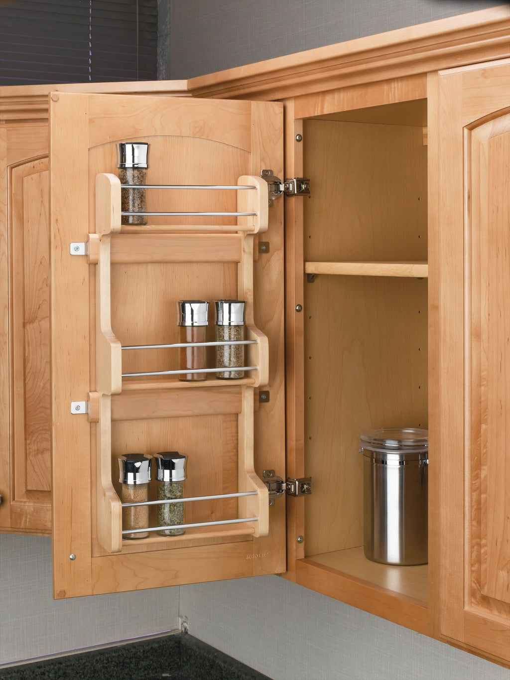 4SR Series Wood Wall Cabinet Spice Rack Organizer