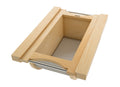 Natural Maple/Stainless-Steel Produce Basket for 15” Base Cabinets