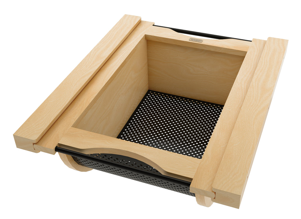Natural Maple/Black Produce Basket for 18” Base Cabinets