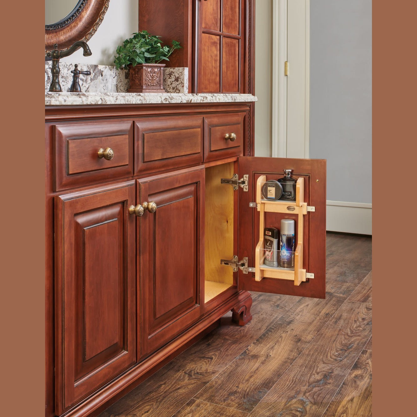 REV-A-SHELF 4VR Series Wood Vanity Cabinet Door Storage Rack