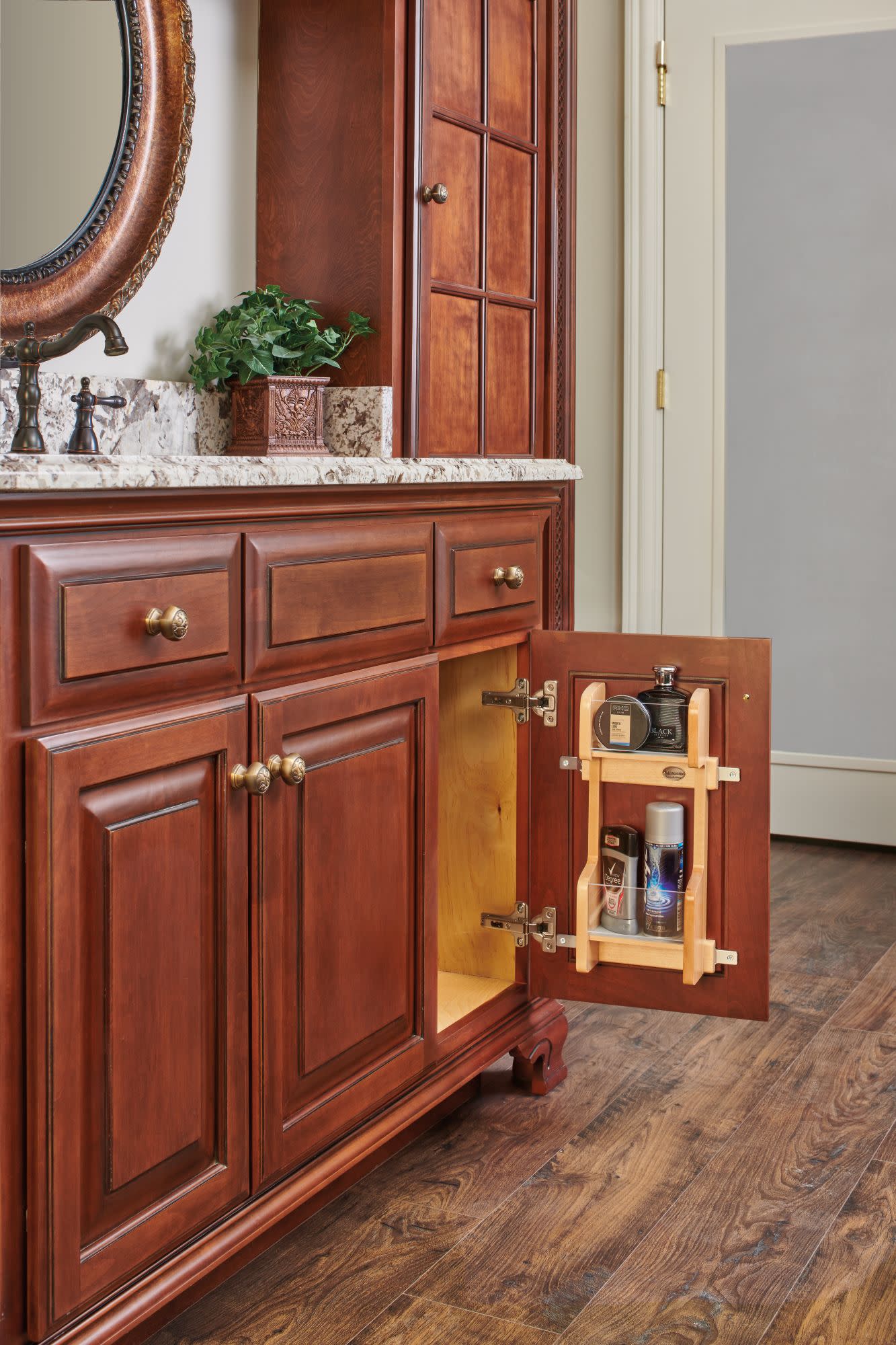 4VR Series Wood Vanity Cabinet Door Storage Rack