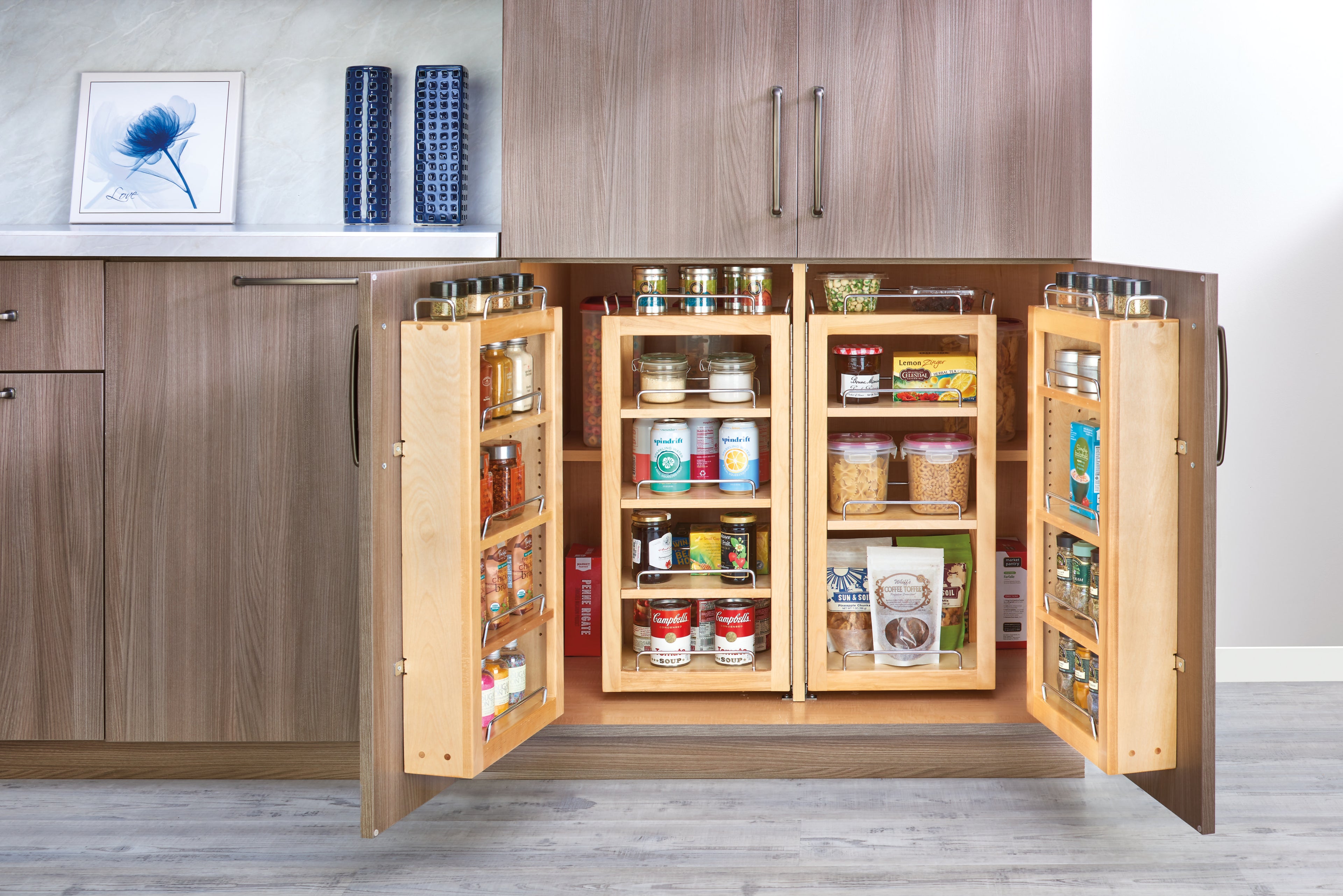 Wood Swing-Out and Door-Mount Pantry Kit