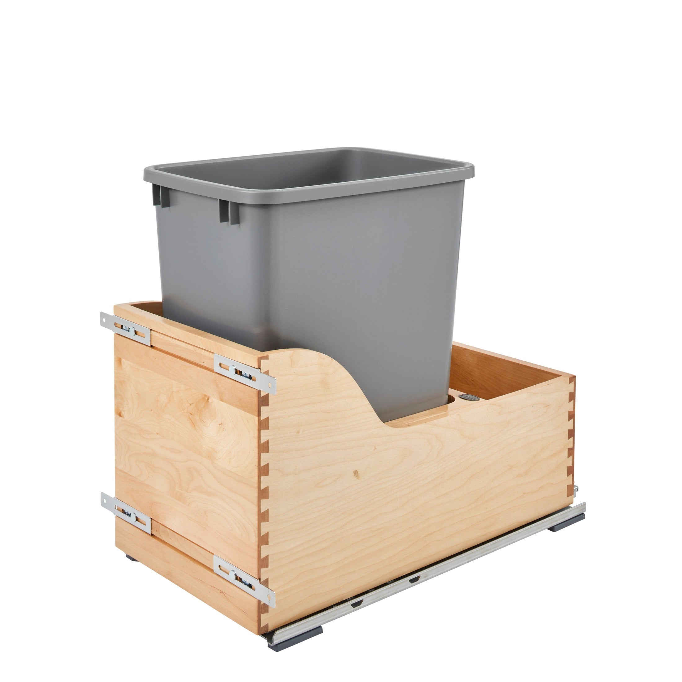 Wood Pullout Waste Container w/ Soft-Close and SERVO-DRIVE System