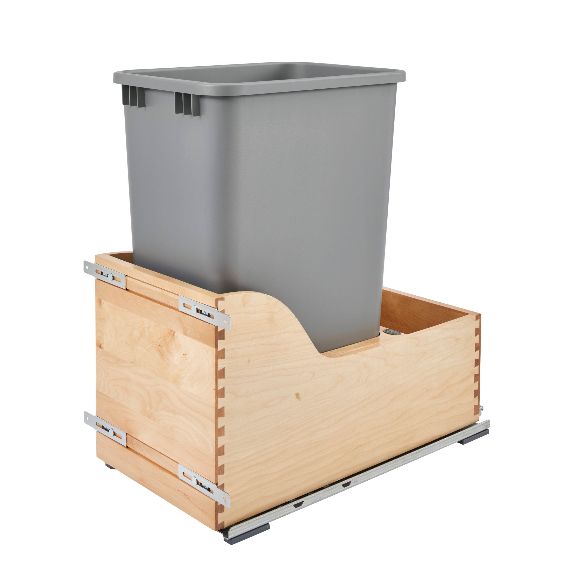 Wood Pullout Waste Container w/ Soft-Close and SERVO-DRIVE System