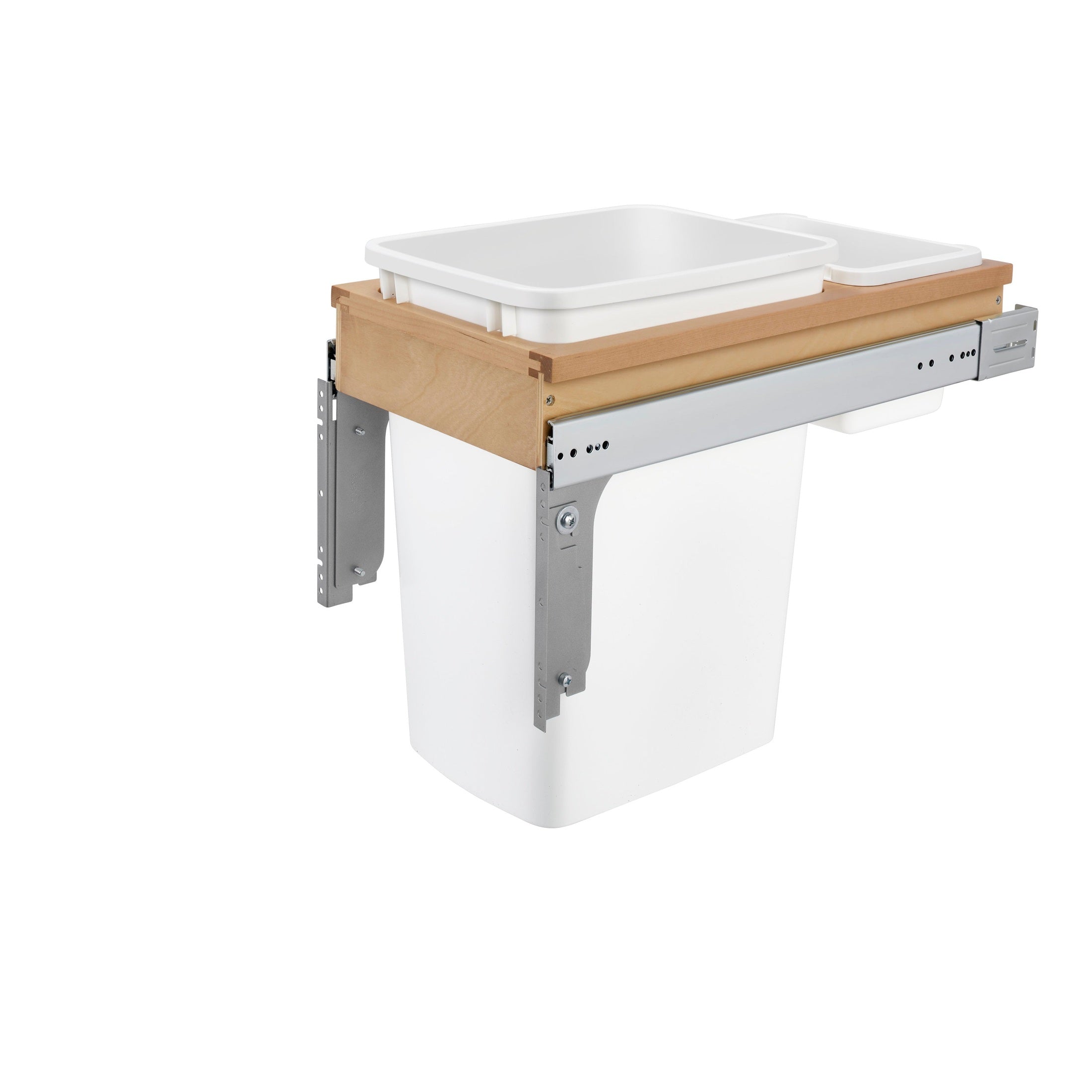 Wood Top Mount Pullout Single Waste Container