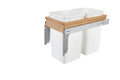 Wood Top Mount Pullout Double Waste Containers