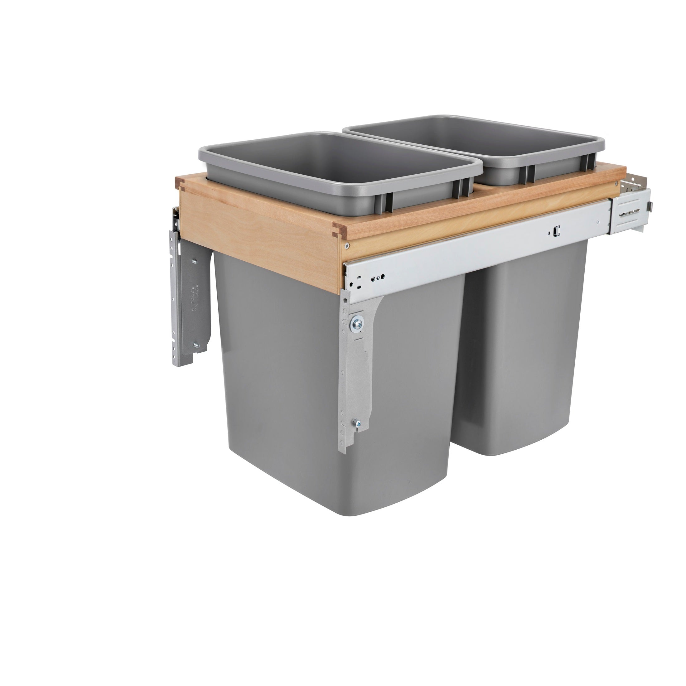 Wood Top Mount Pullout Waste Container w/ Soft-Close