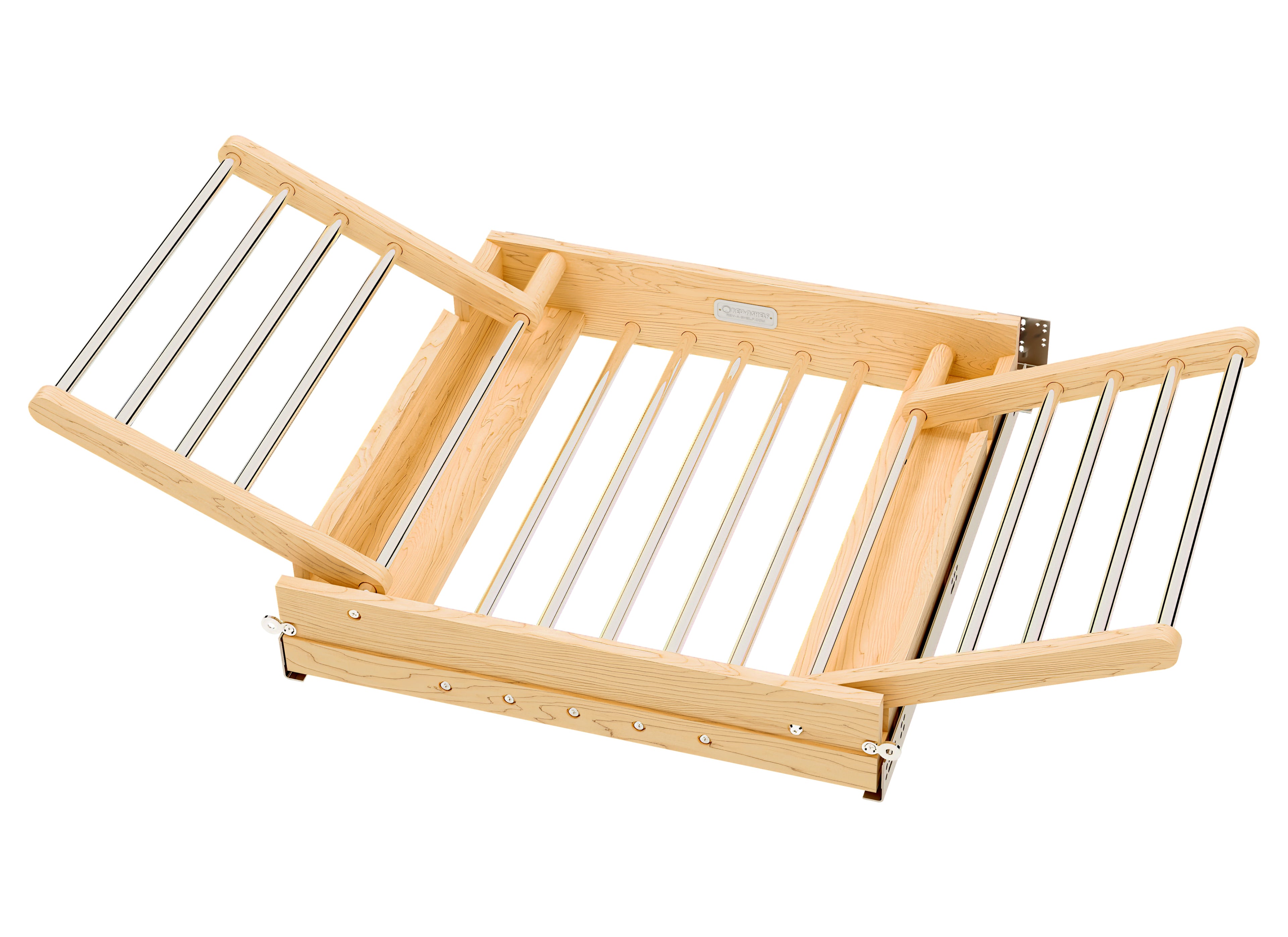 REV-A-SHELF 4WDR-24HSC-1 24” Wood Drying Rack Drawer w/ BLUM Soft-Close Slides