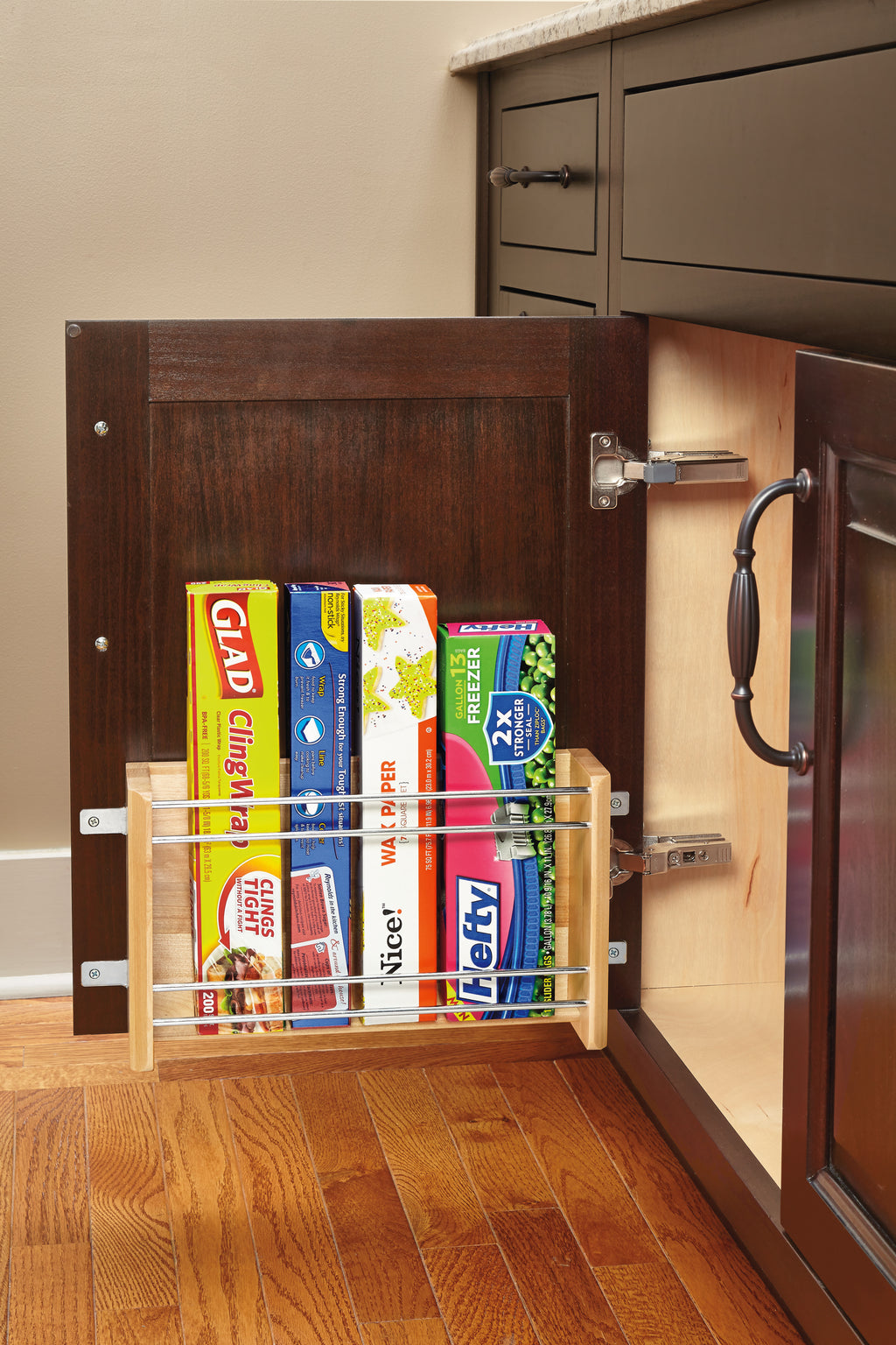 4WFR Series Wood Foil/Wrap Cabinet Door Organizer