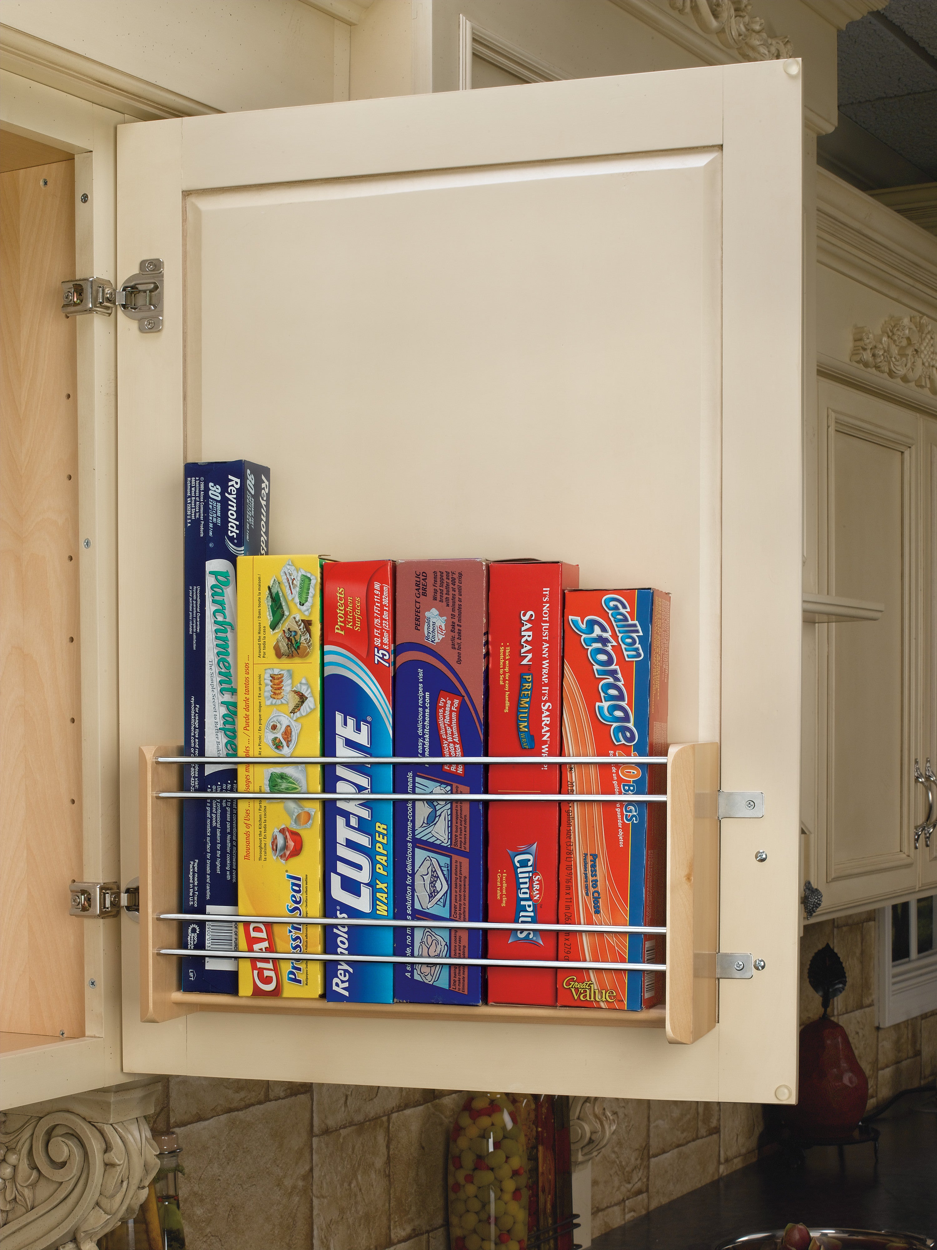 4WFR Series Wood Foil/Wrap Cabinet Door Organizer