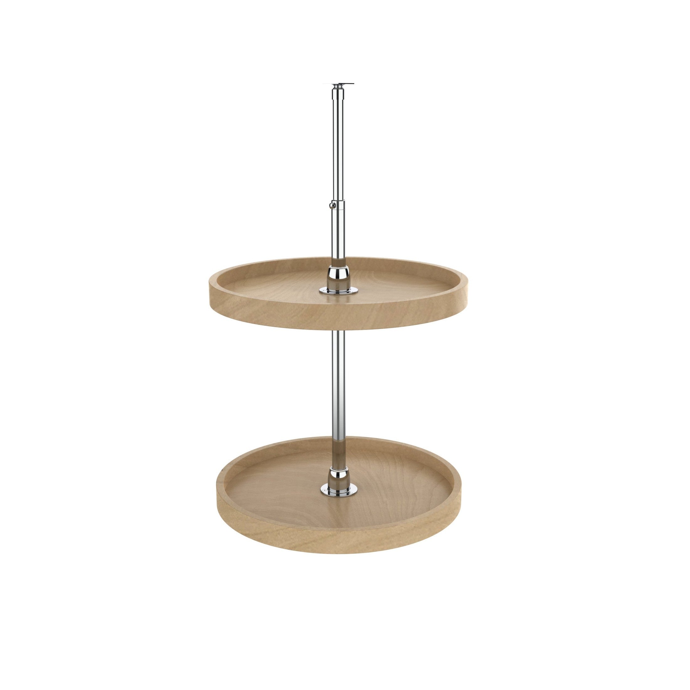 18" Maple Full-Circle 2-Shelf Lazy Susan for Corner Wall Cabinets