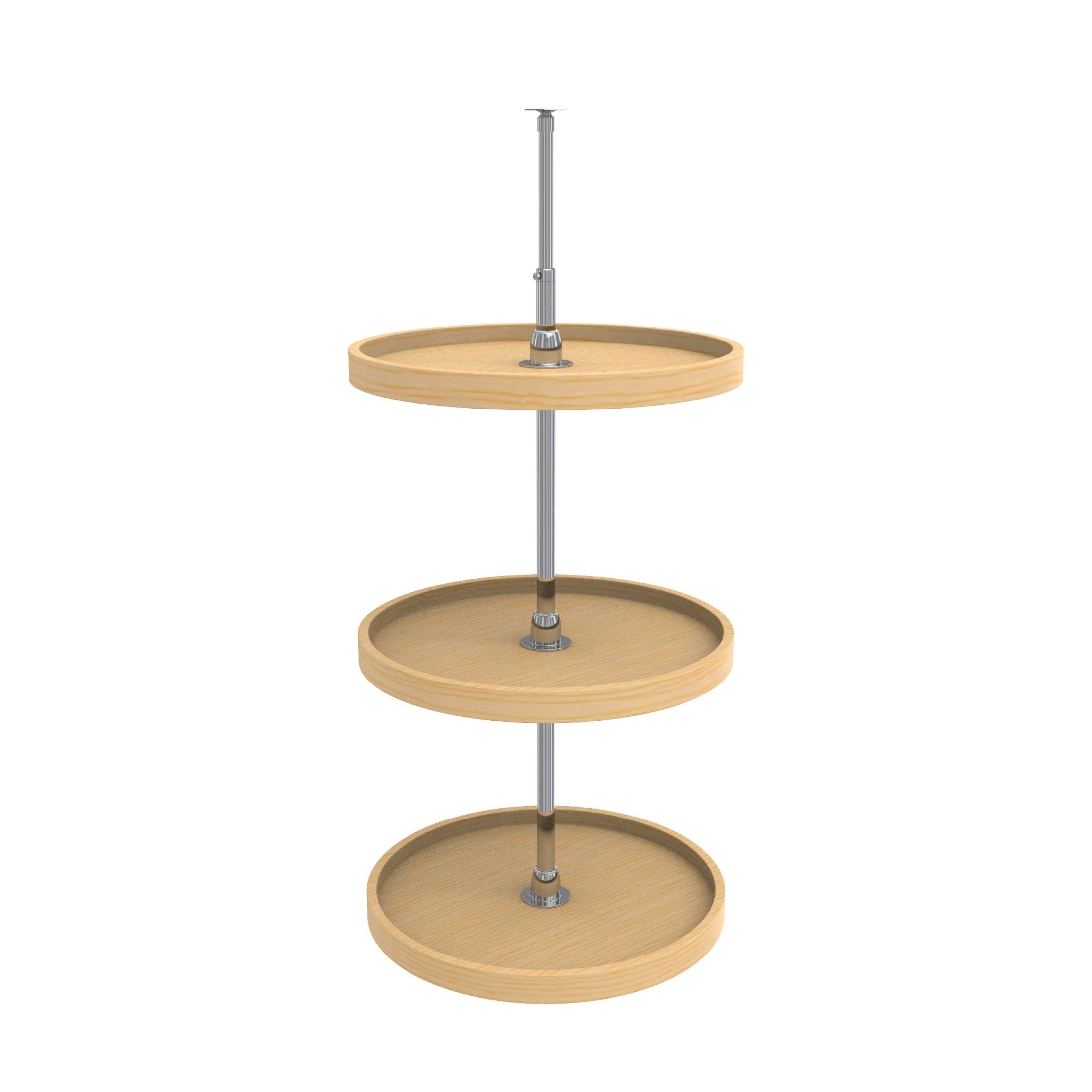 20" Maple Full-Circle 3-Shelf Lazy Susan for Corner Wall Cabinets