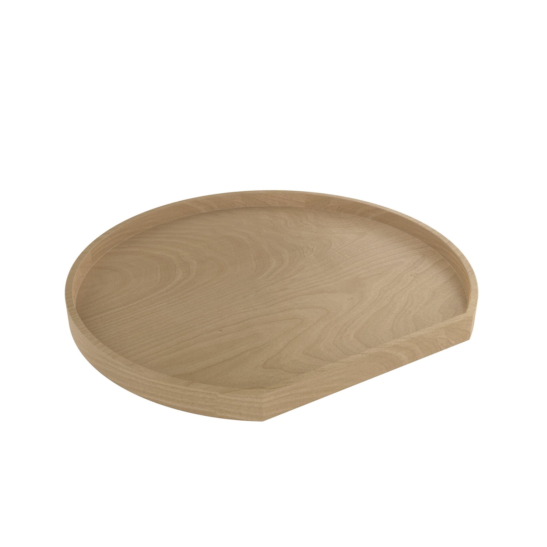 Wood D-Shaped Lazy Susans Shelf for Corner Base Cabinets