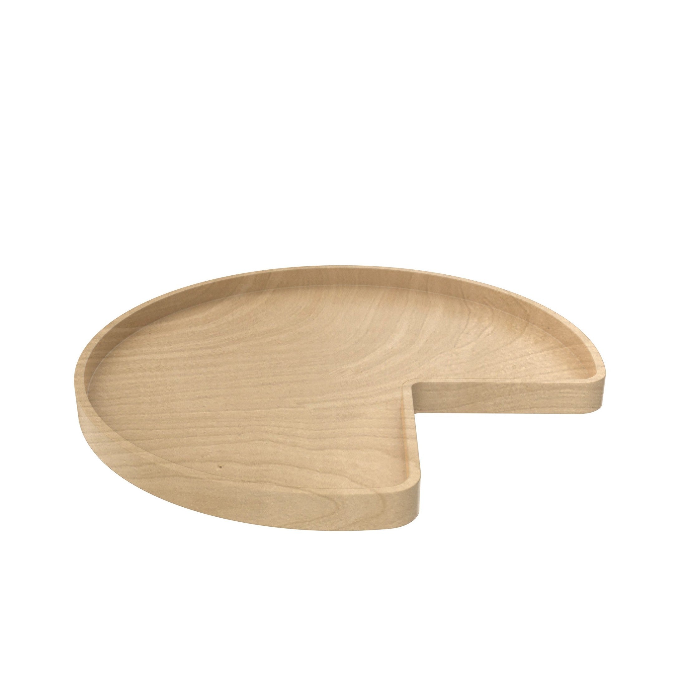 Wood Kidney-Shaped Lazy Susans for Corner Base Cabinets w/Swivel bearing