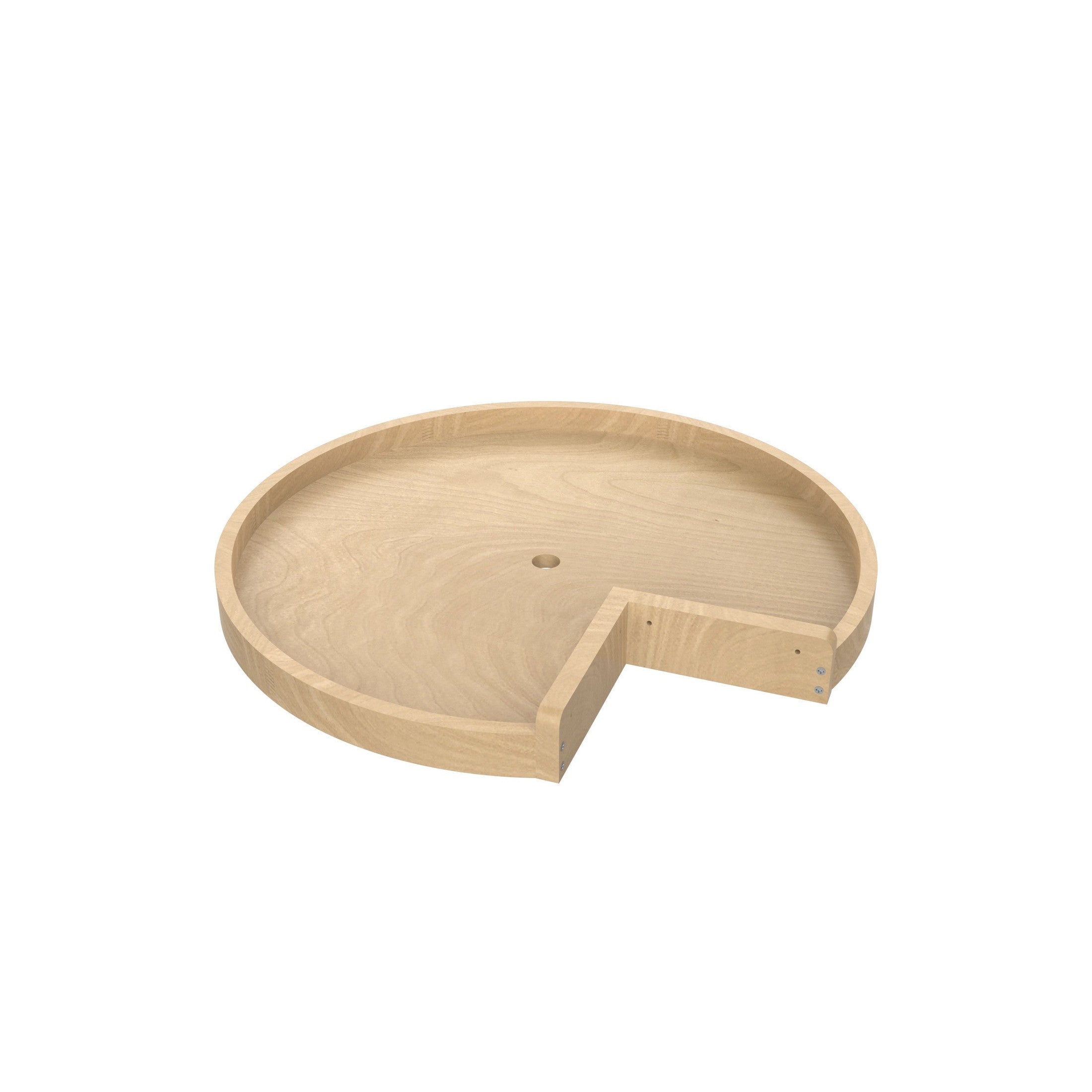 Wood Pie-Cut Lazy Susan Shelf for Corner Base Cabinets