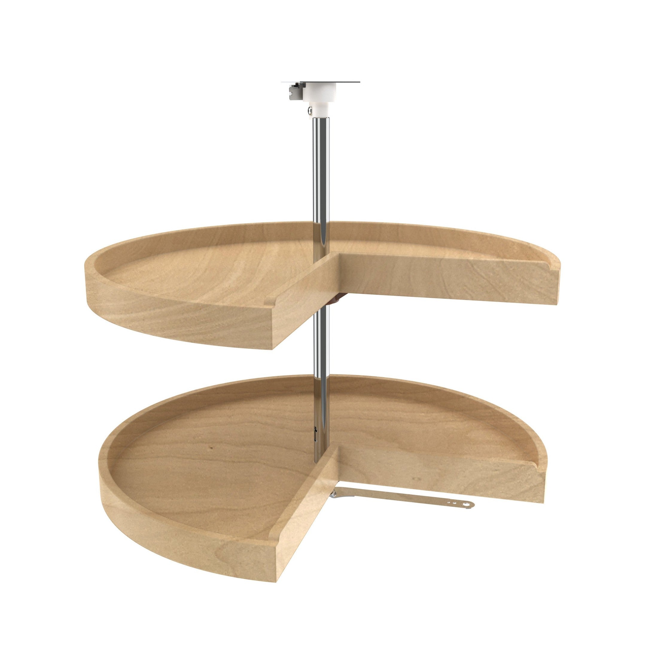 Wood 2-Shelf Pie-Cut Lazy Susans for Corner Base Cabinets