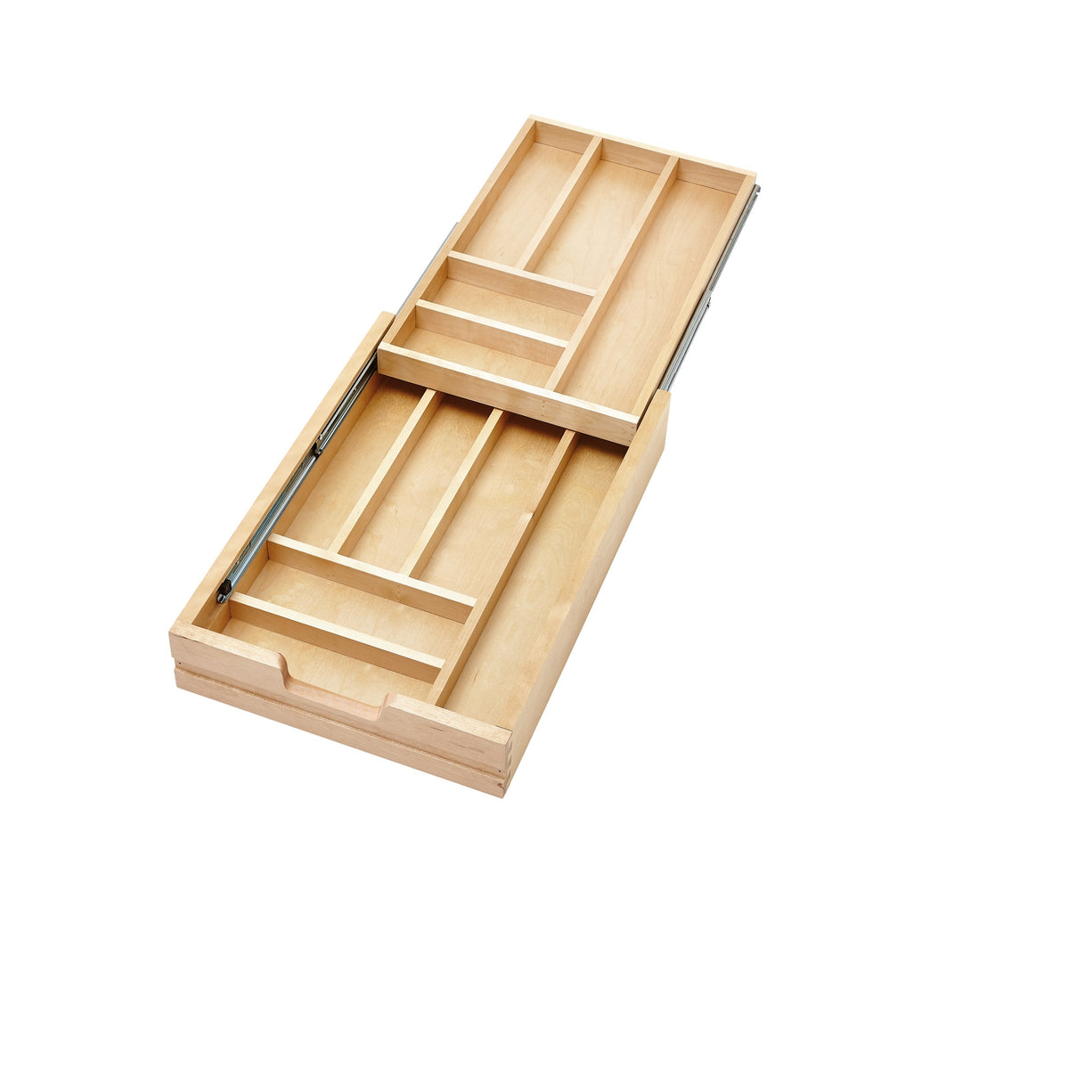 REV-A-SHELF 4WTCD-18H-1 Maple Two-Tier Cutlery Replacement Drawer System for 18" Base Cabinets (No Slides)