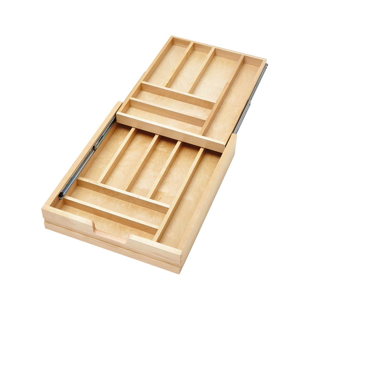 REV-A-SHELF 4WTCD-21H-1 Maple Two-Tier Cutlery Replacement Drawer System for 21" Base Cabinets (No Slides)