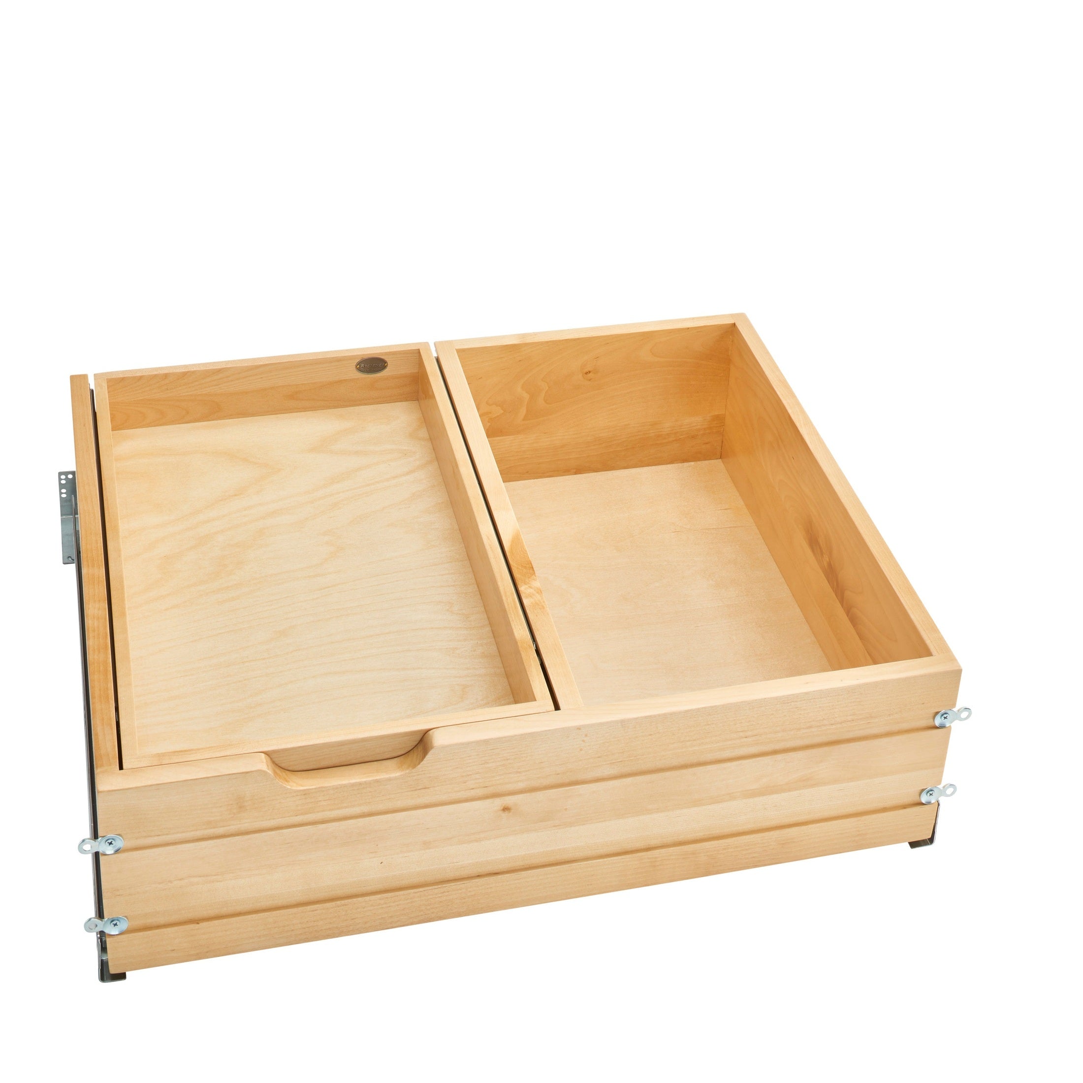 REV-A-SHELF 4WTCDD-30HSC-1 Maple Two-Tier Replacement Deep Drawer System w/ BLUM Soft-Close for 30" Base Cabinets