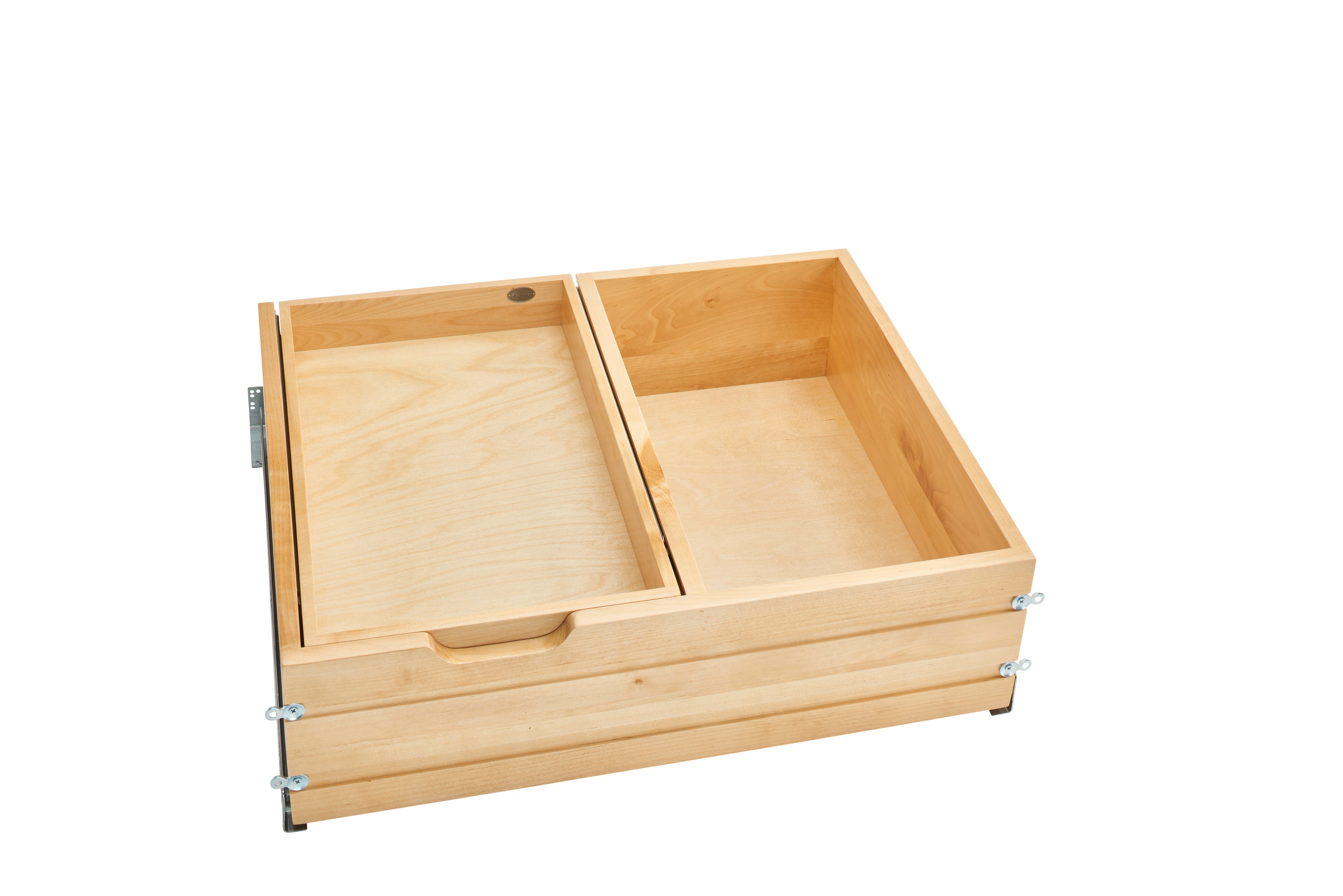 REV-A-SHELF 4WTCDD-30HSC-1 Maple Two-Tier Replacement Deep Drawer System w/ BLUM Soft-Close for 30" Base Cabinets