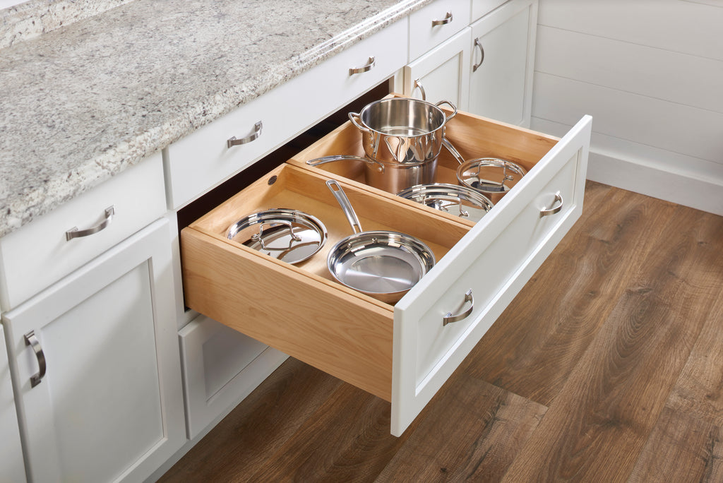 REV-A-SHELF 4WTCDD-30HSC-1 Maple Two-Tier Replacement Deep Drawer System w/ BLUM Soft-Close for 30" Base Cabinets