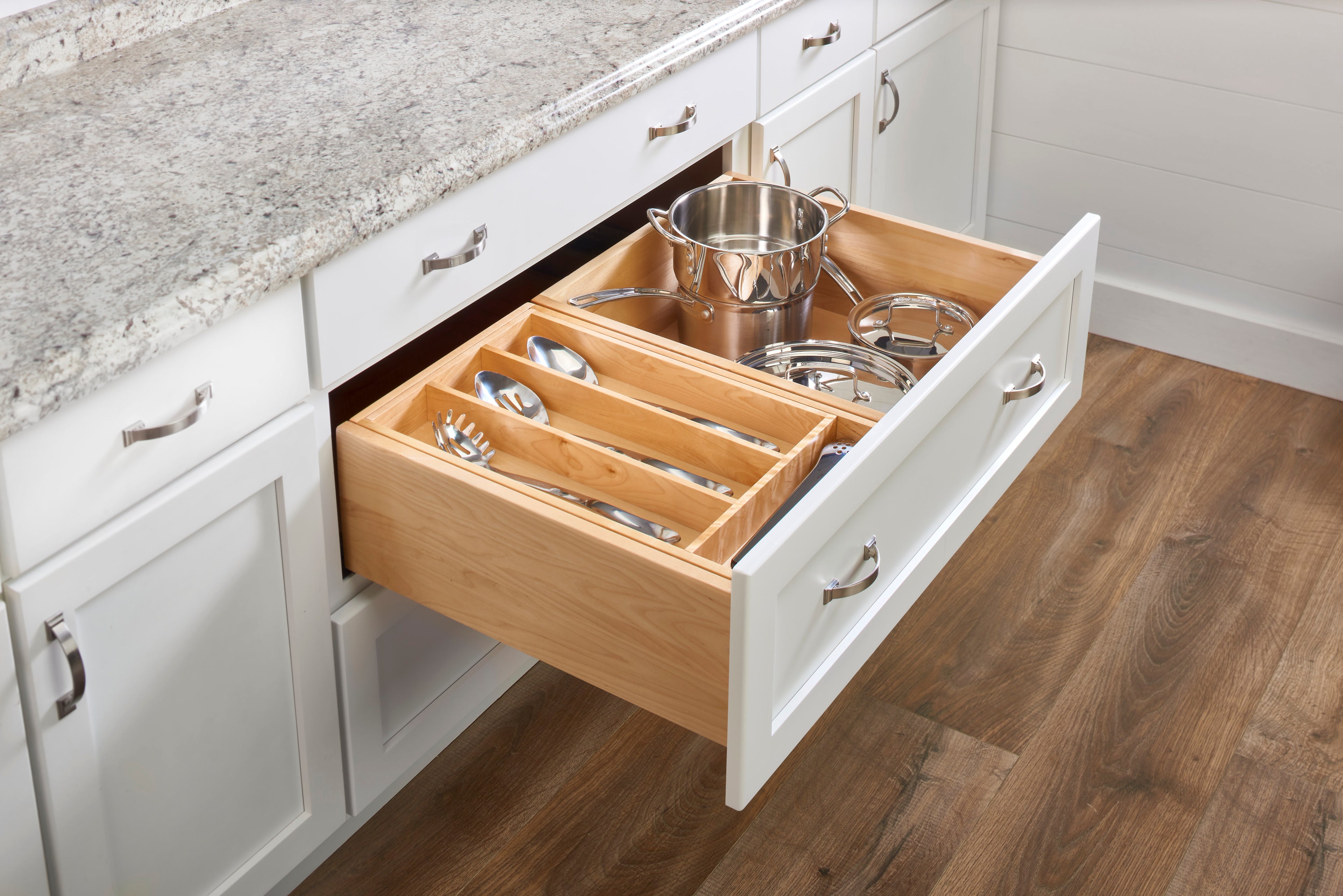 REV-A-SHELF 4WTCDD-36HSC-1 Maple Two-Tier Replacement Deep Drawer System w/ BLUM Soft-Close for 36" Base Cabinets