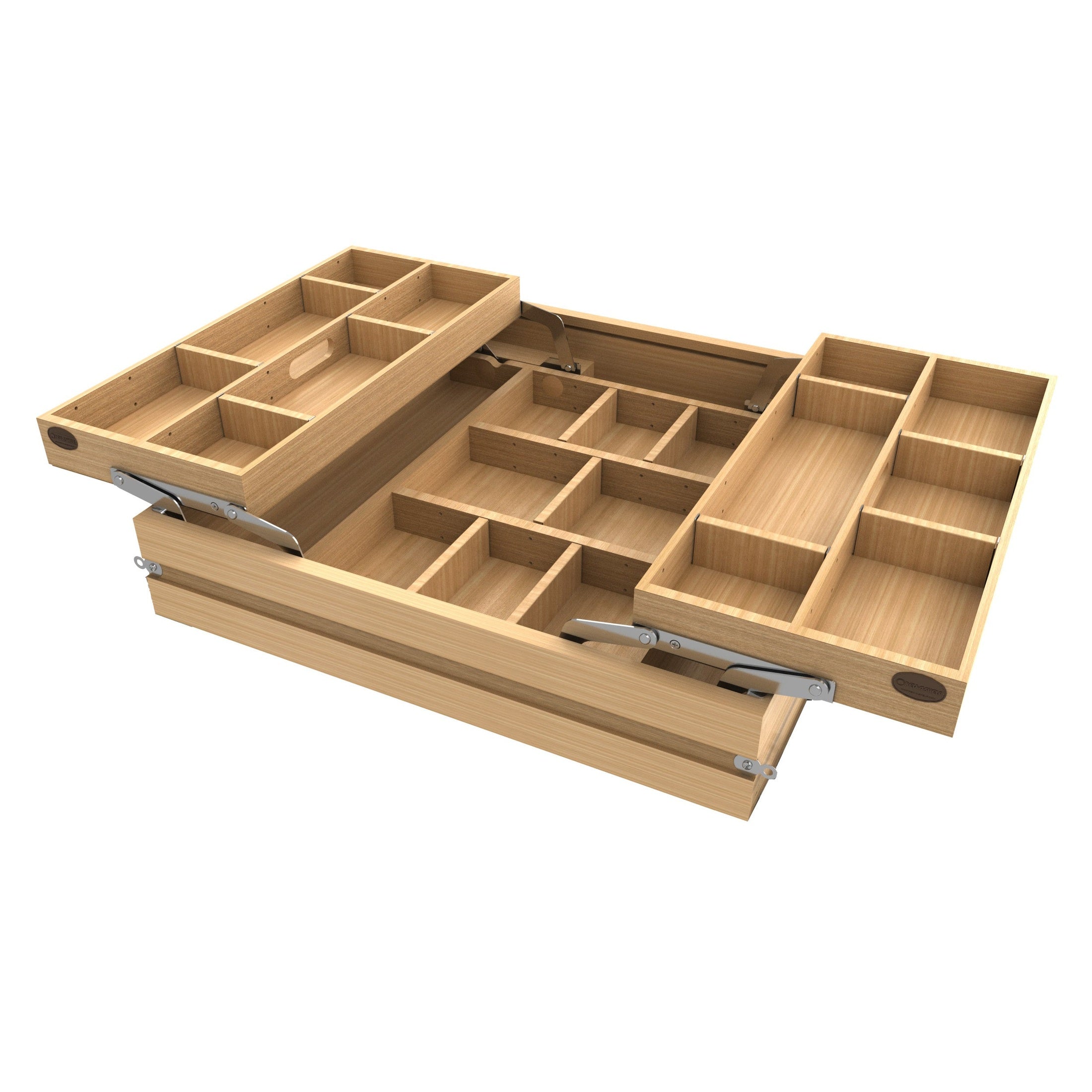 REV-A-SHELF 4WTMD-24HSC-1 Natural Maple Tiered MAXX Drawer w/ BLUMOTION Soft-Close for 24" Face Frame BCD
