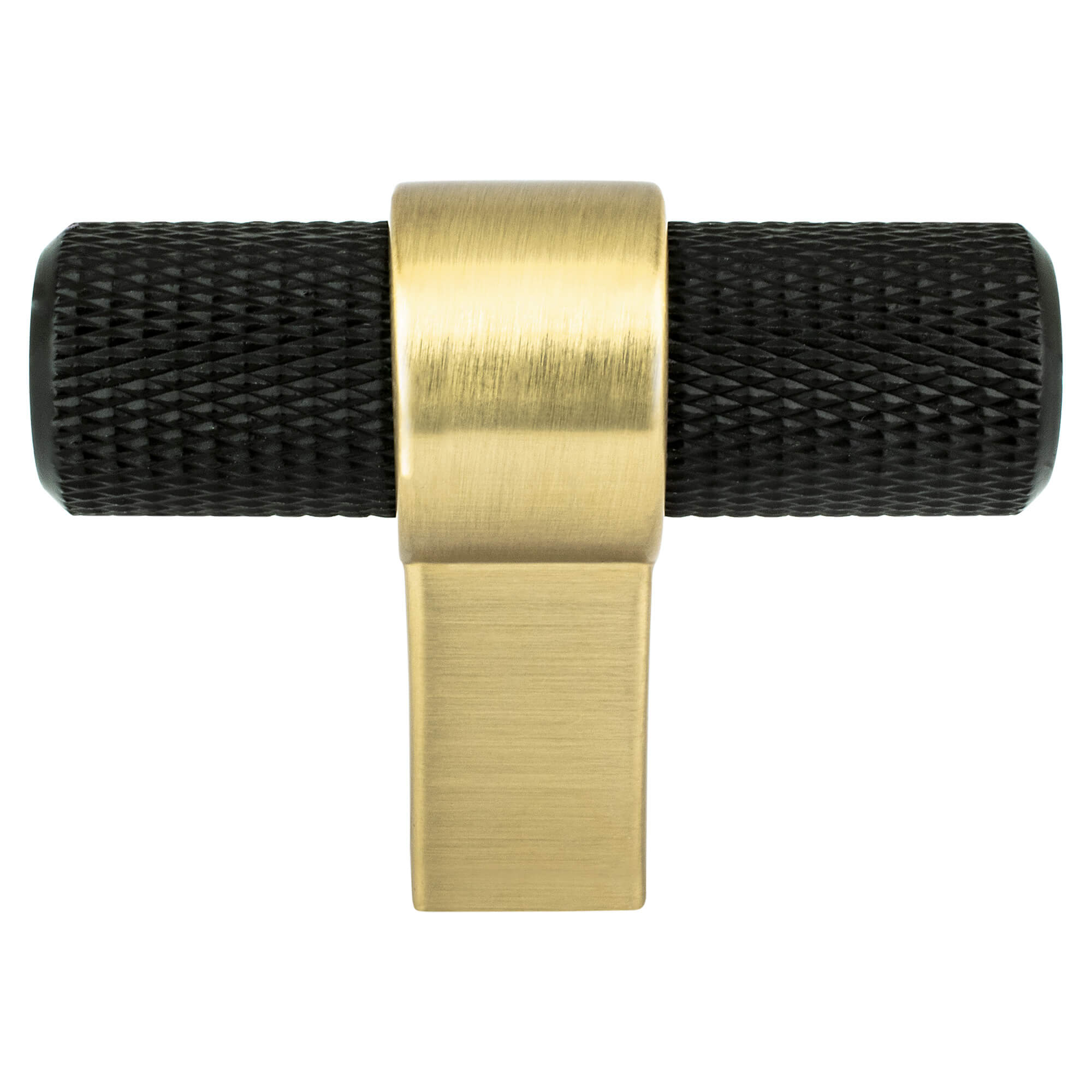 Berenson Radial Reign 2"(50mm) Knob, Matte Black and Modern Brushed Gold