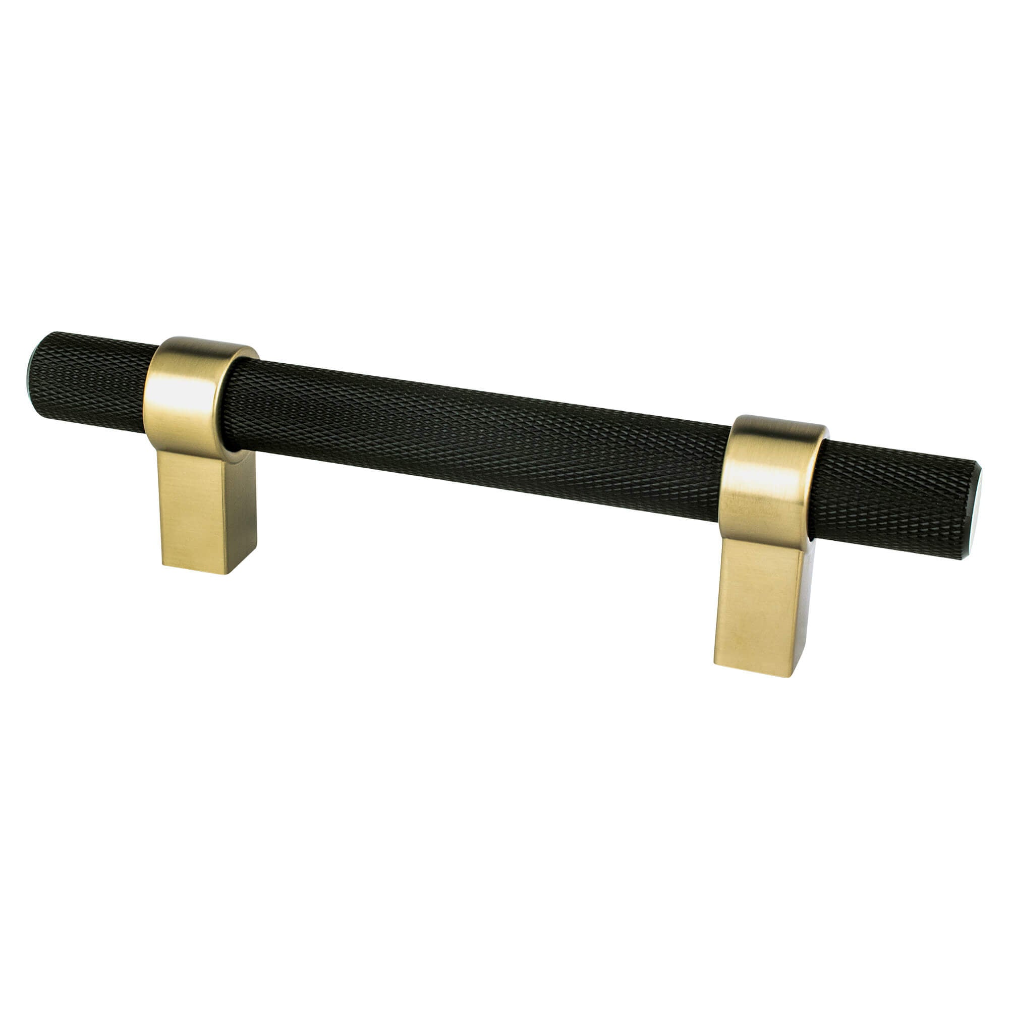 Berenson Radial Reign 3-25/32"(96mm) Pull, Matte Black and Modern Brushed Gold