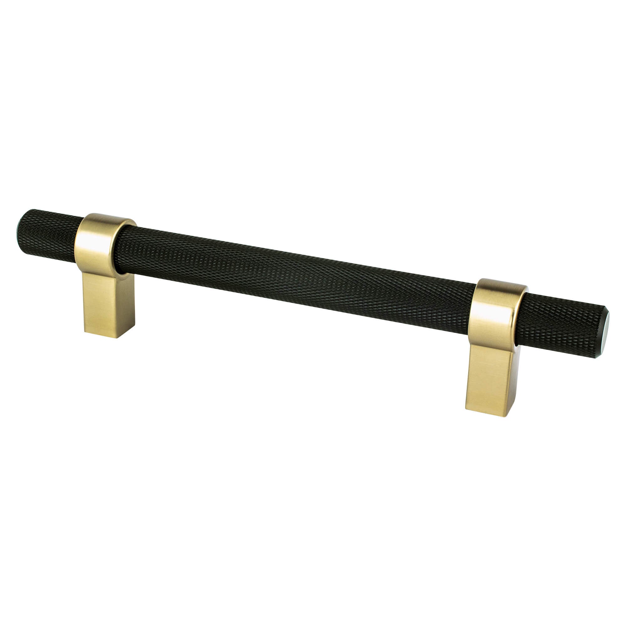Berenson Radial Reign 5"(128mm) Pull, Matte Black and Modern Brushed Gold