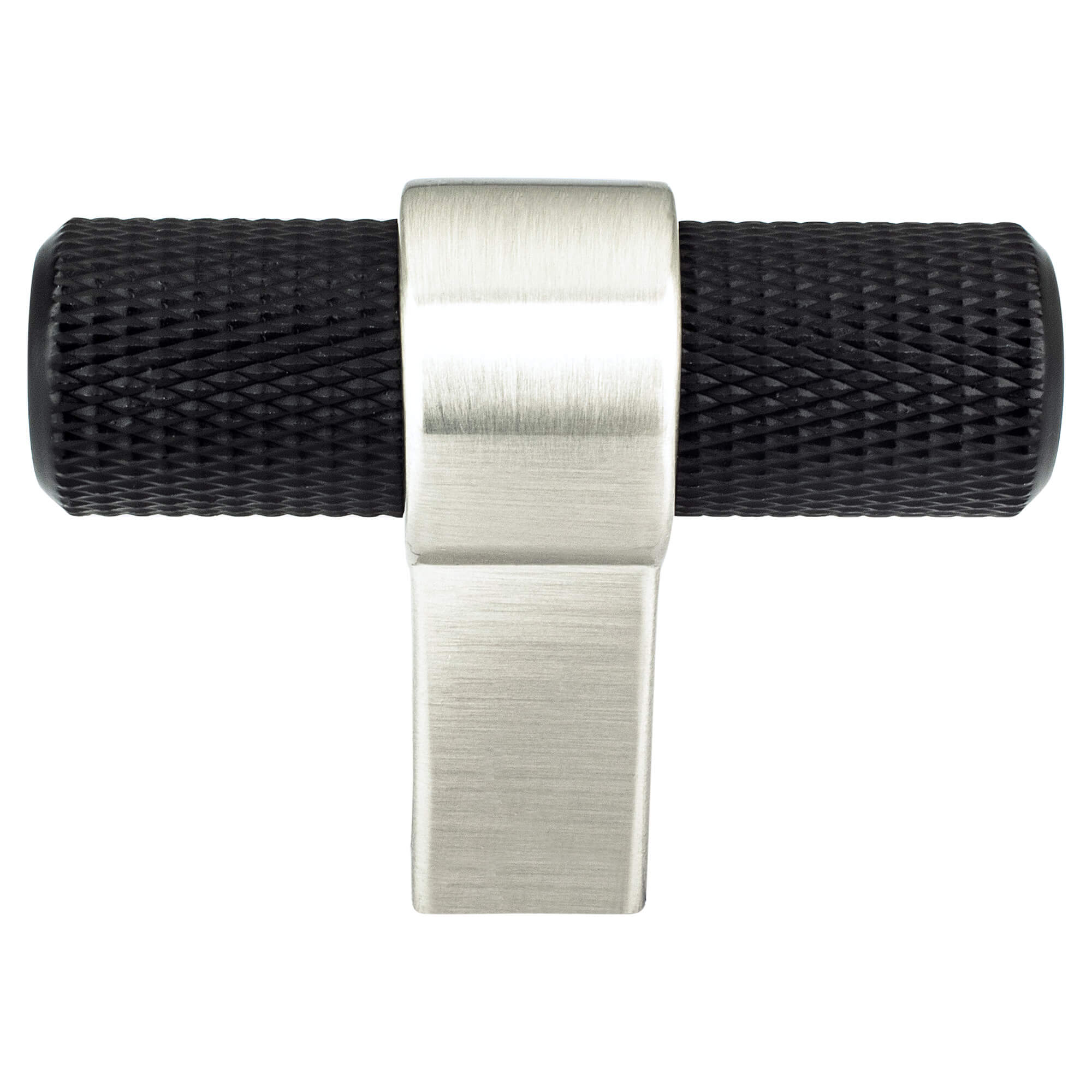 Berenson Radial Reign 2"(50mm) Knob, Matte Black and Brushed Nickel