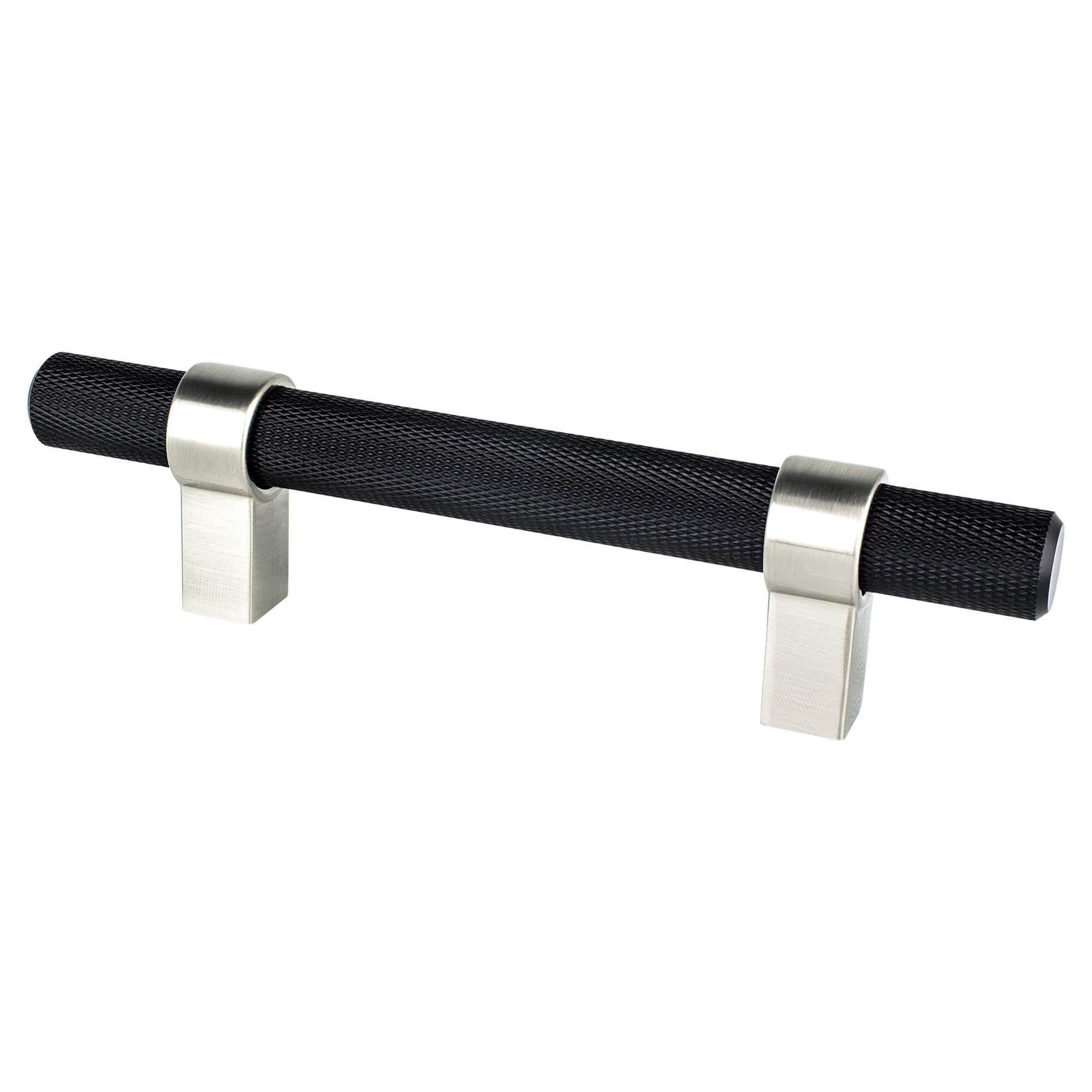 Berenson Radial Reign 3-25/32"(96mm) Pull, Matte Black and Brushed Nickel
