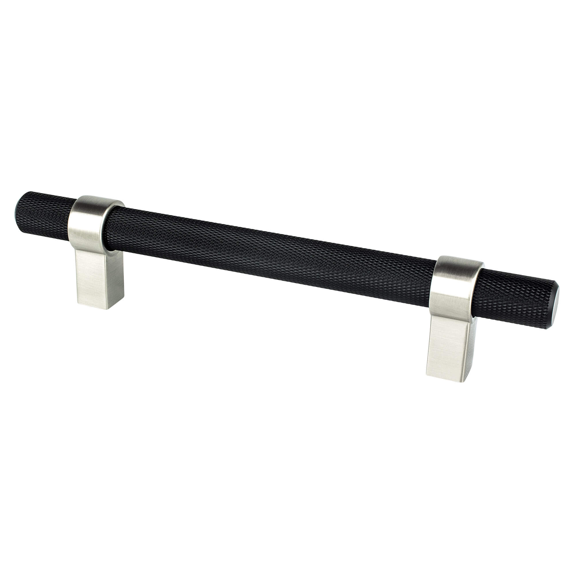 Berenson Radial Reign 5"(128mm) Pull, Matte Black and Brushed Nickel