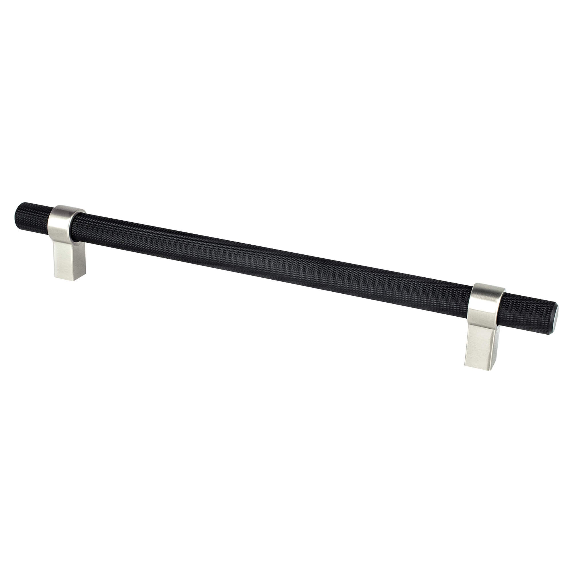 Berenson Radial Reign 8-13/16"(224mm) Pull, Matte Black and Brushed Nickel