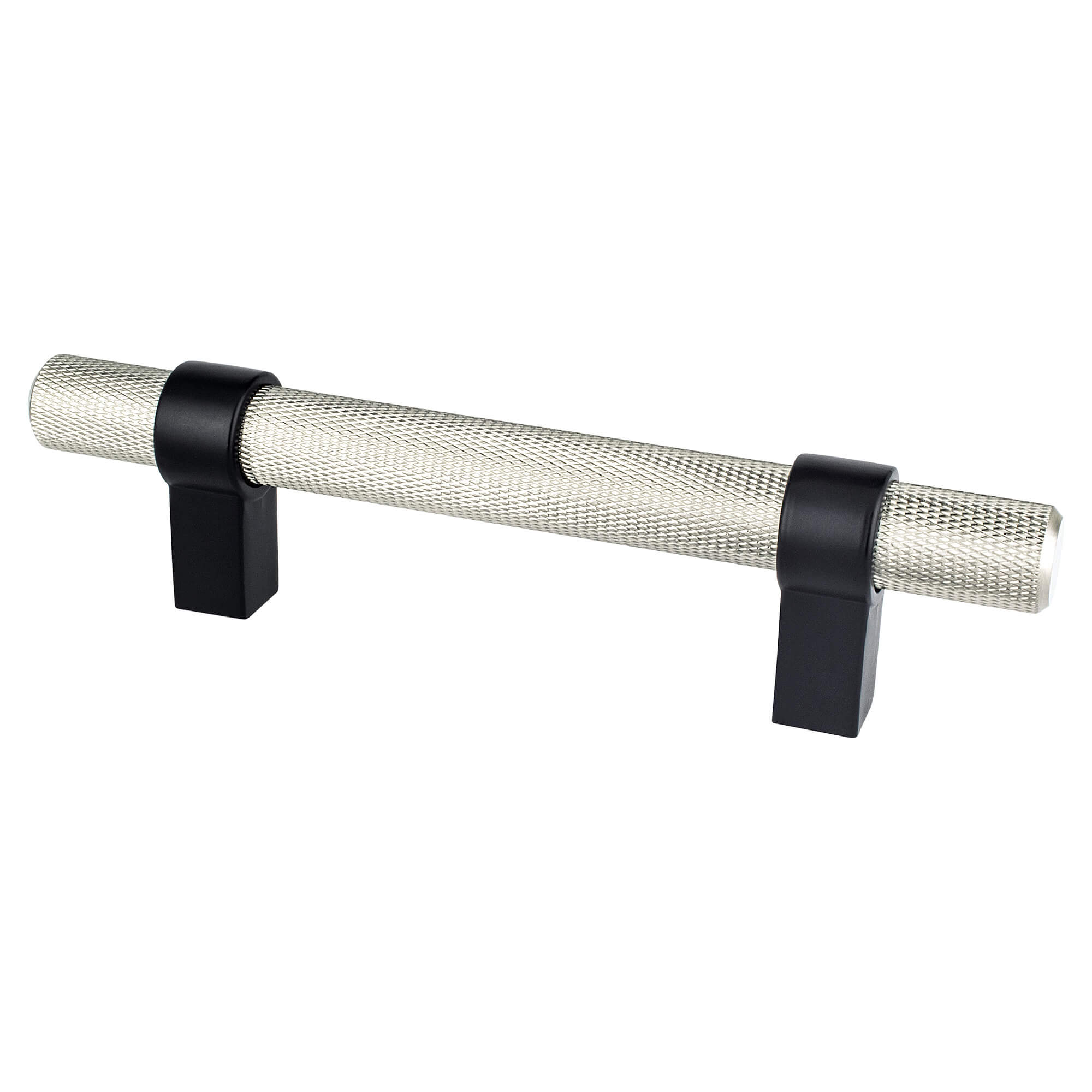 Berenson Radial Reign 3-25/32"(96mm) Pull, Brushed Nickel and Matte Black