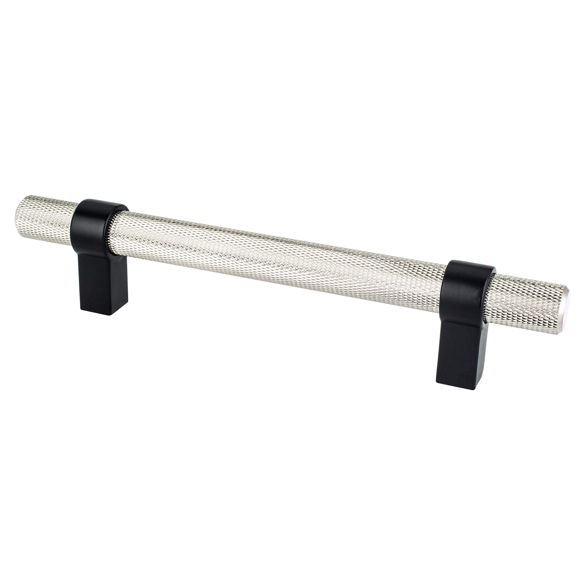 Berenson Radial Reign 5"(128mm) Pull, Brushed Nickel and Matte Black