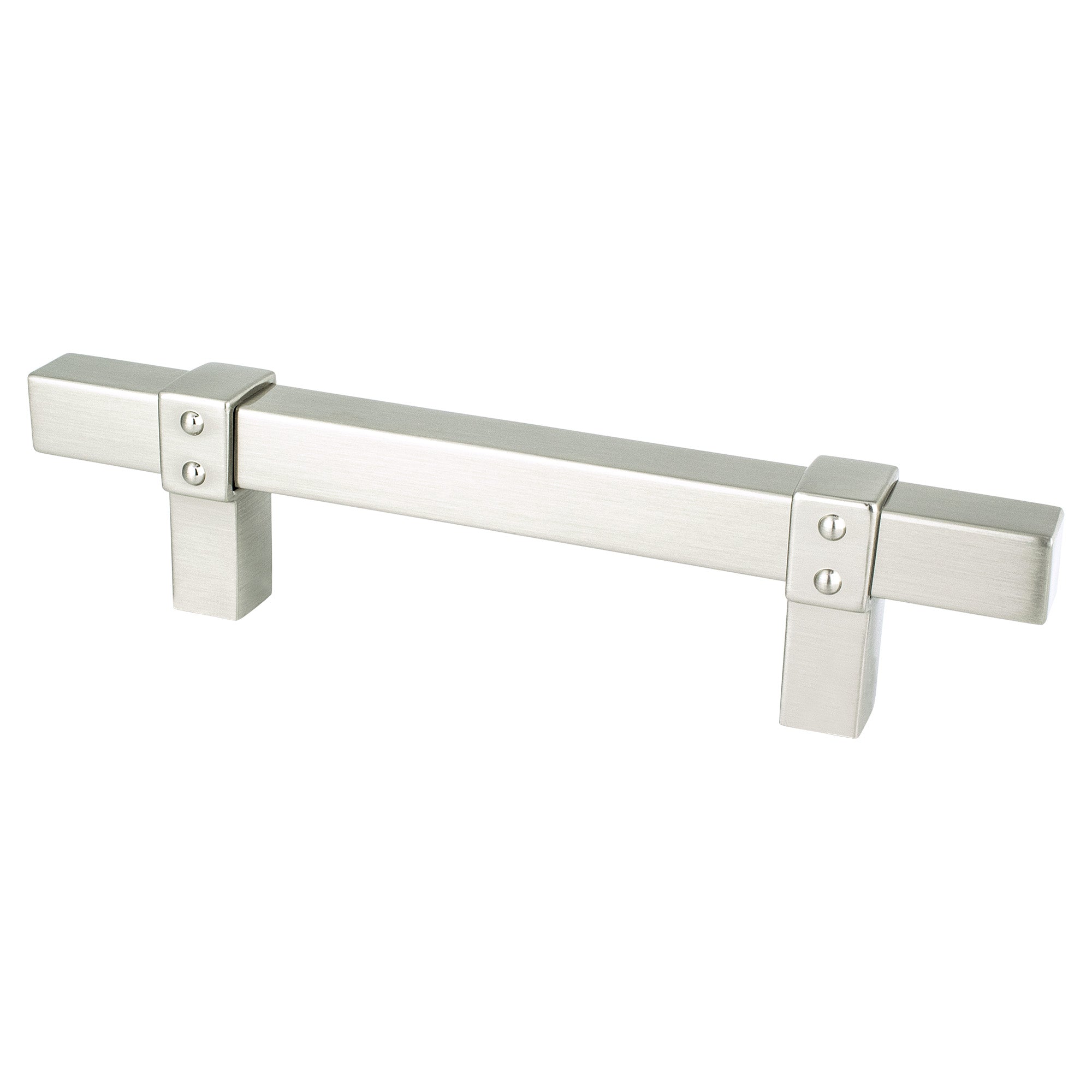 Berenson Rivet Rebel 3-25/32"(96mm) Pull, Brushed Nickel