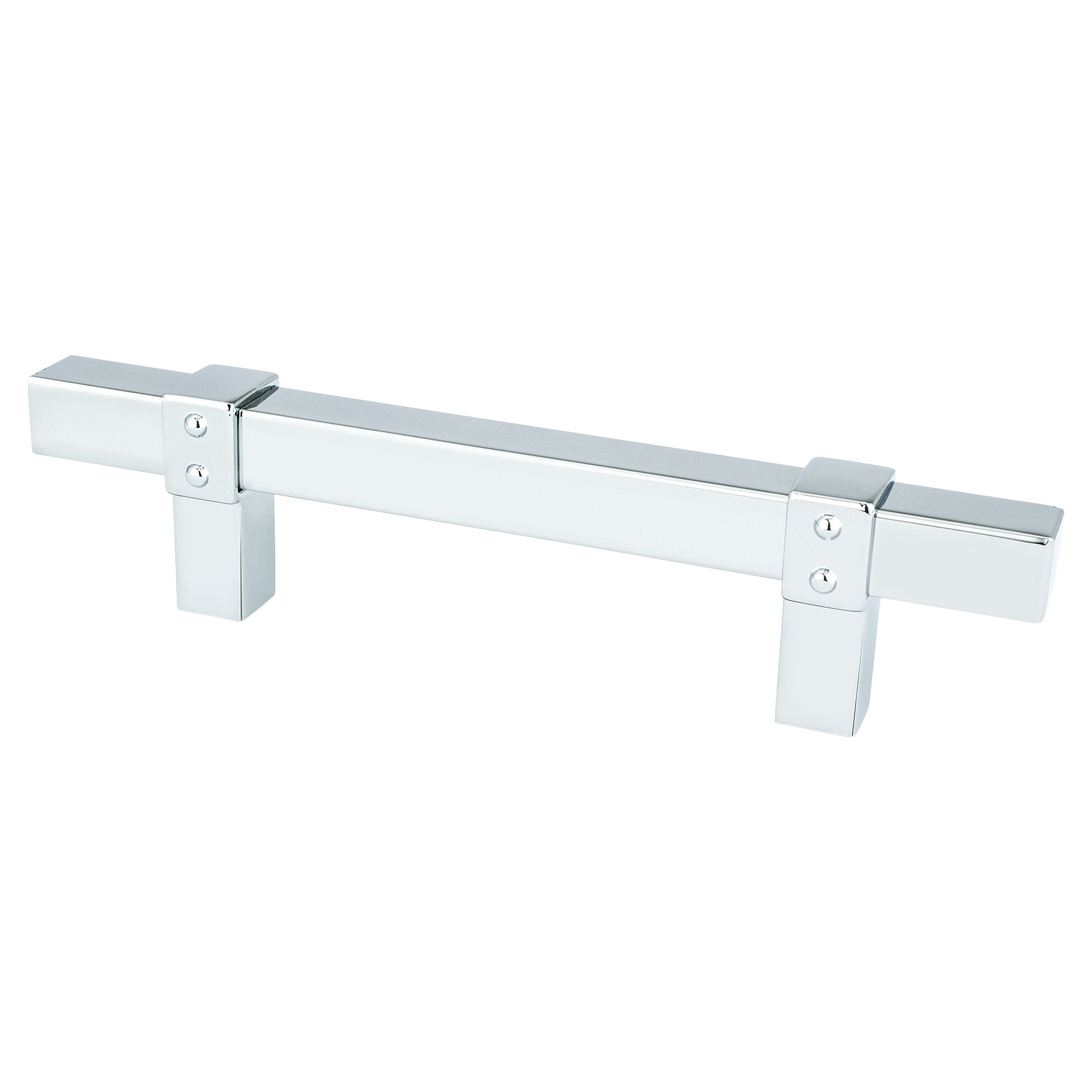Berenson Rivet Rebel 3-25/32"(96mm) Pull, Polished Chrome