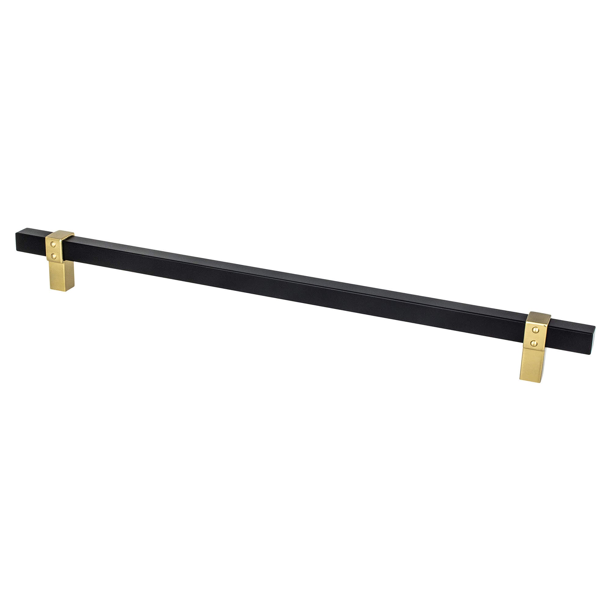 Berenson Rivet Rebel 12"(305mm) Appliance Pull, Matte Black and Modern Brushed Gold