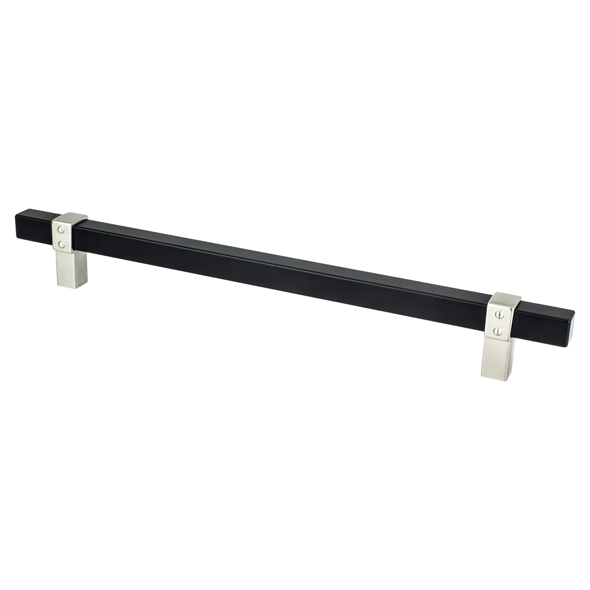 Berenson Rivet Rebel 8-13/16"(224mm) Pull, Matte Black and Brushed Nickel