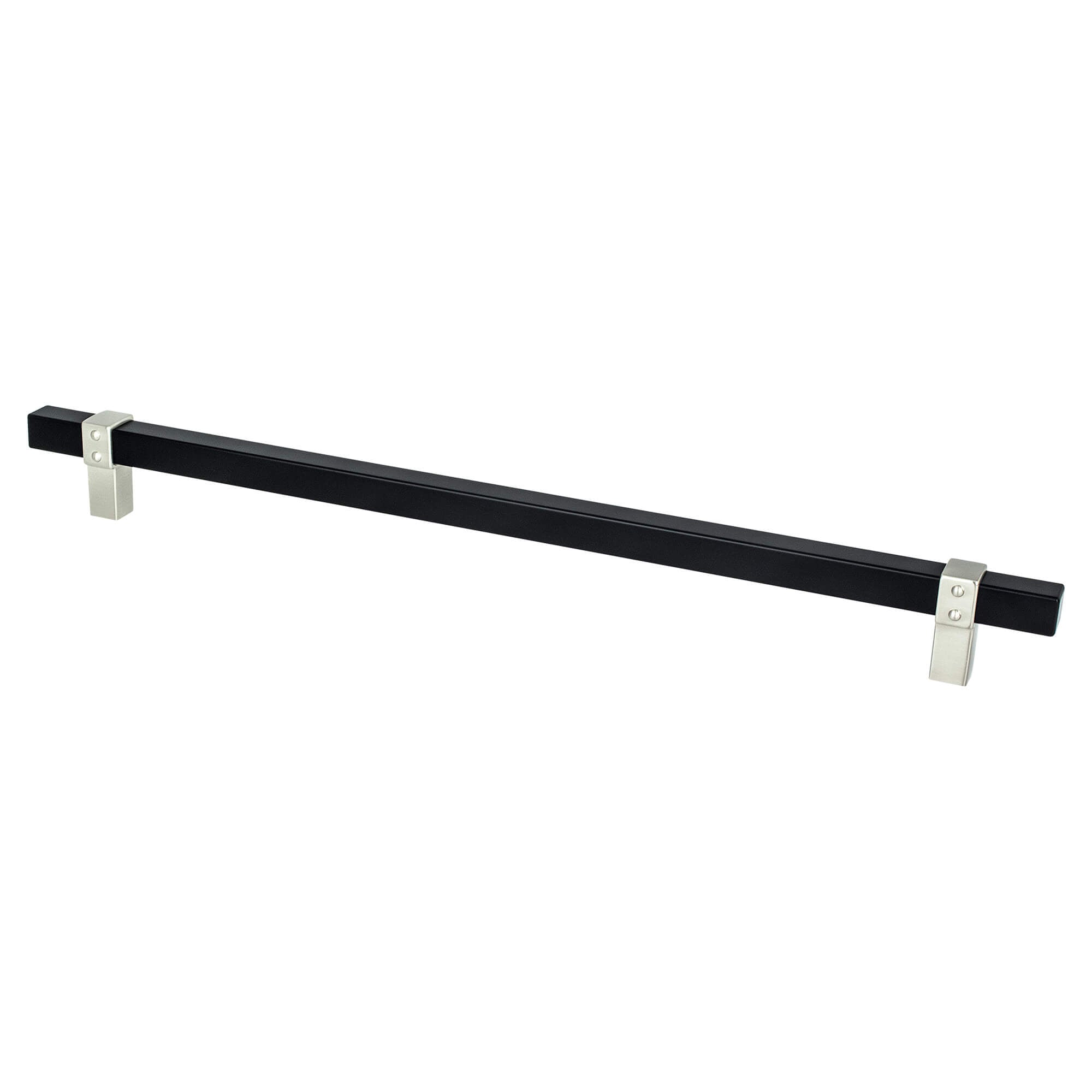 Berenson Rivet Rebel 12"(305mm) Appliance Pull, Matte Black and Brushed Nickel