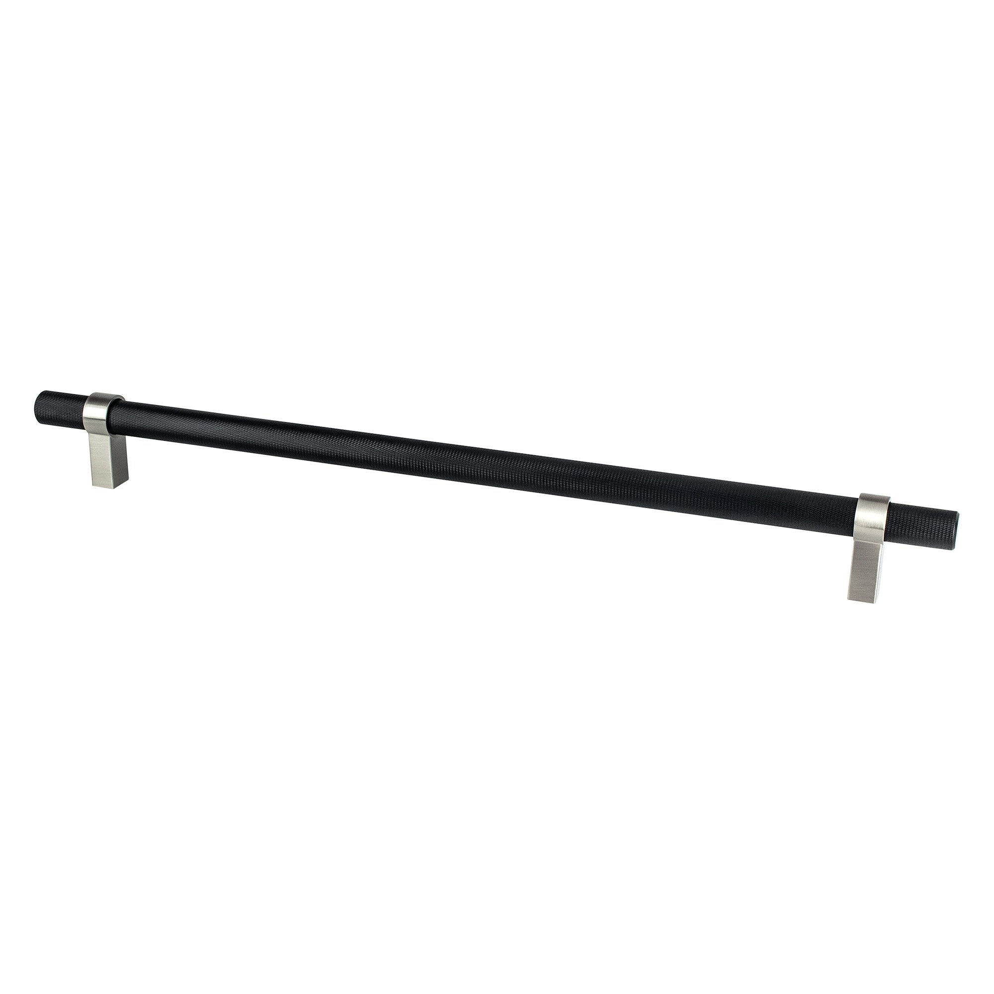 Berenson Radial Reign 18"(457mm) Appliance Pull, Matte Black and Brushed Nickel