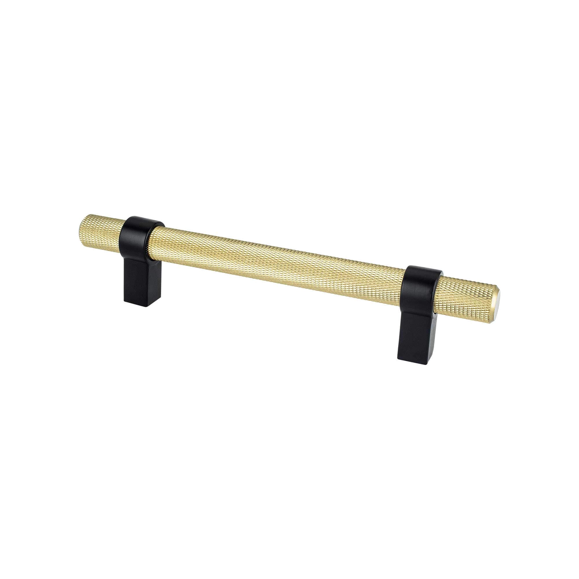 Berenson Radial Reign 5"(128mm) Pull, Modern Brushed Gold and Matte Black