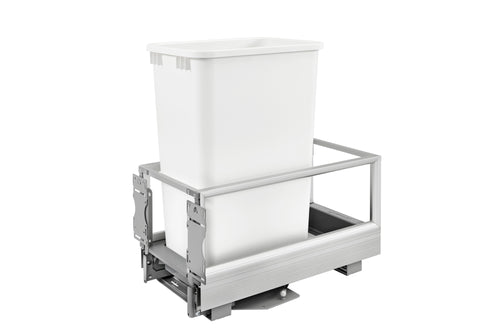 Aluminum Pullout Waste Container for Full-Height Cabinet with Soft Open/Close