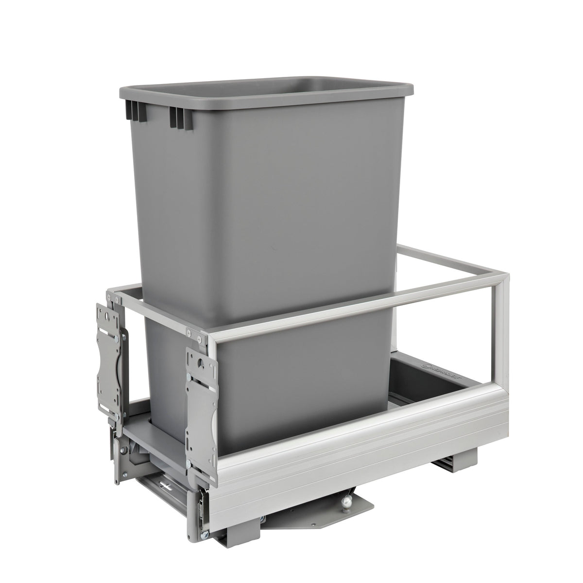 Aluminum Pullout Waste Container for Full-Height Cabinet with Soft Open/Close
