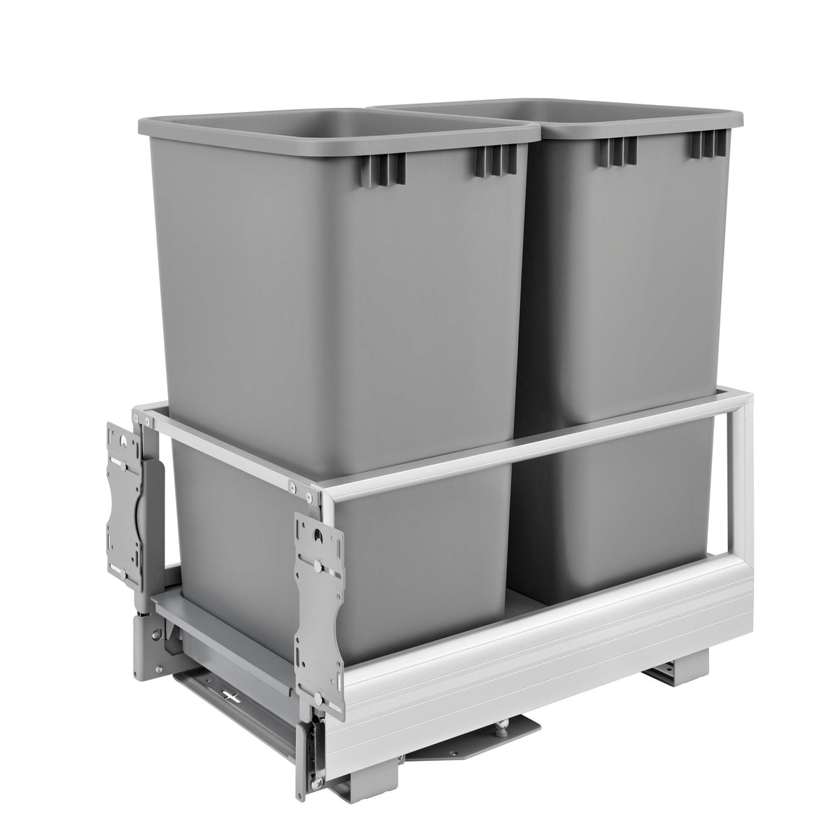 Aluminum Pullout Waste Container for Full-Height Cabinet with Soft Open/Close